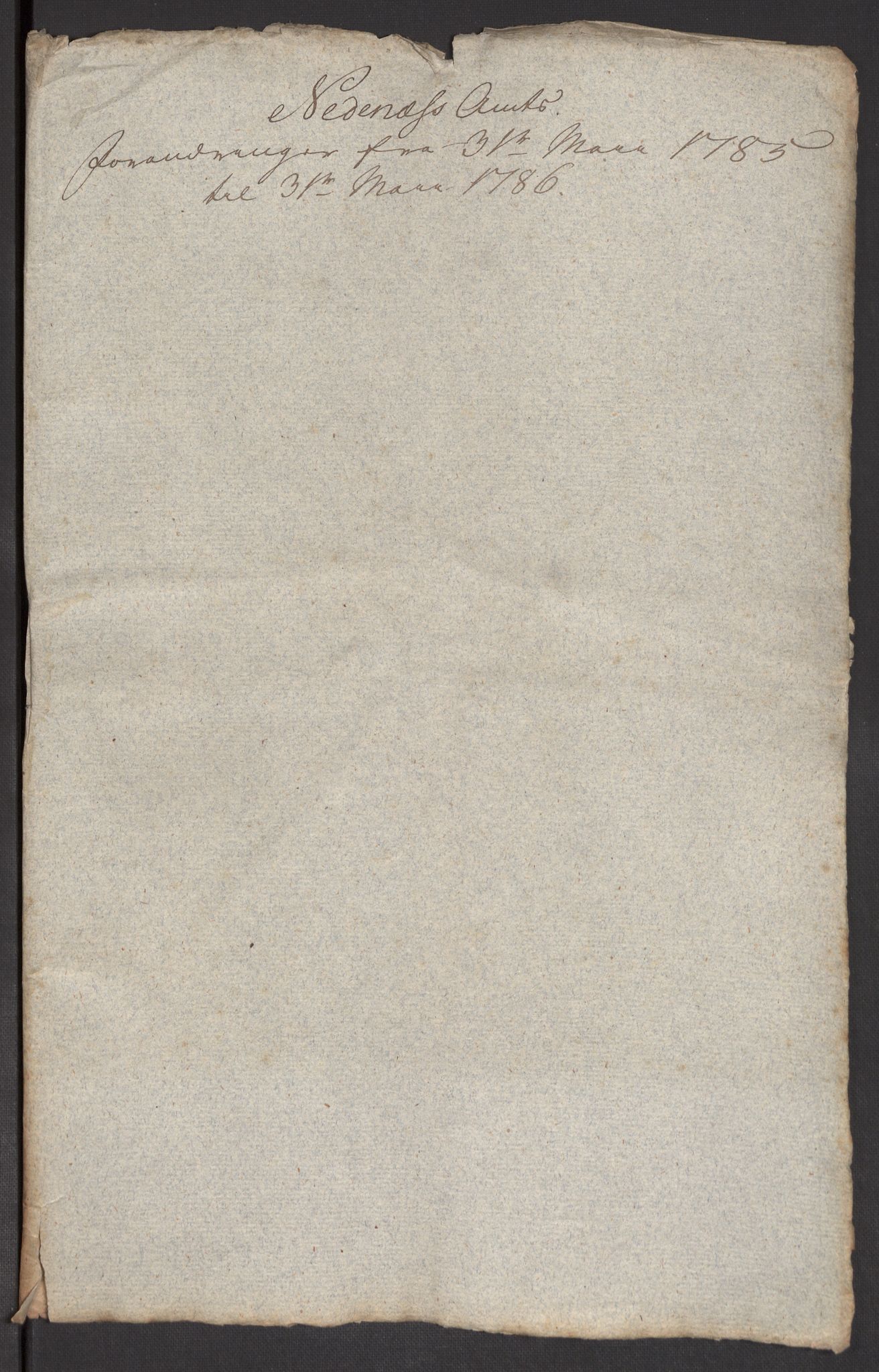 Kommersekollegiet, Brannforsikringskontoret 1767-1814, RA/EA-5458/F/Fb/L0072/0002: Nedenes amt / Forandringer, 1785-1813