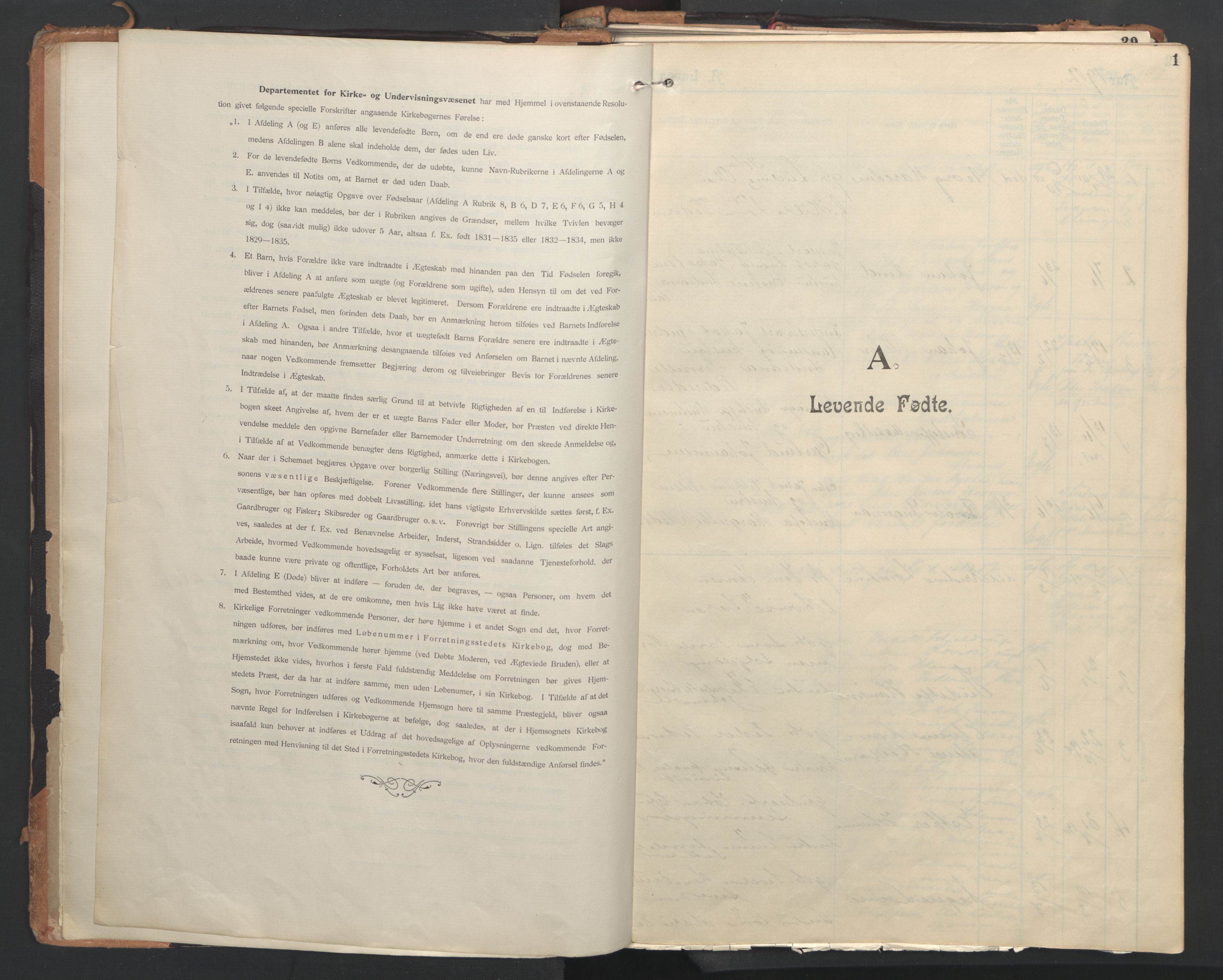 Ministerialprotokoller, klokkerbøker og fødselsregistre - Nordland, AV/SAT-A-1459/851/L0724: Ministerialbok nr. 851A01, 1901-1922, s. 1