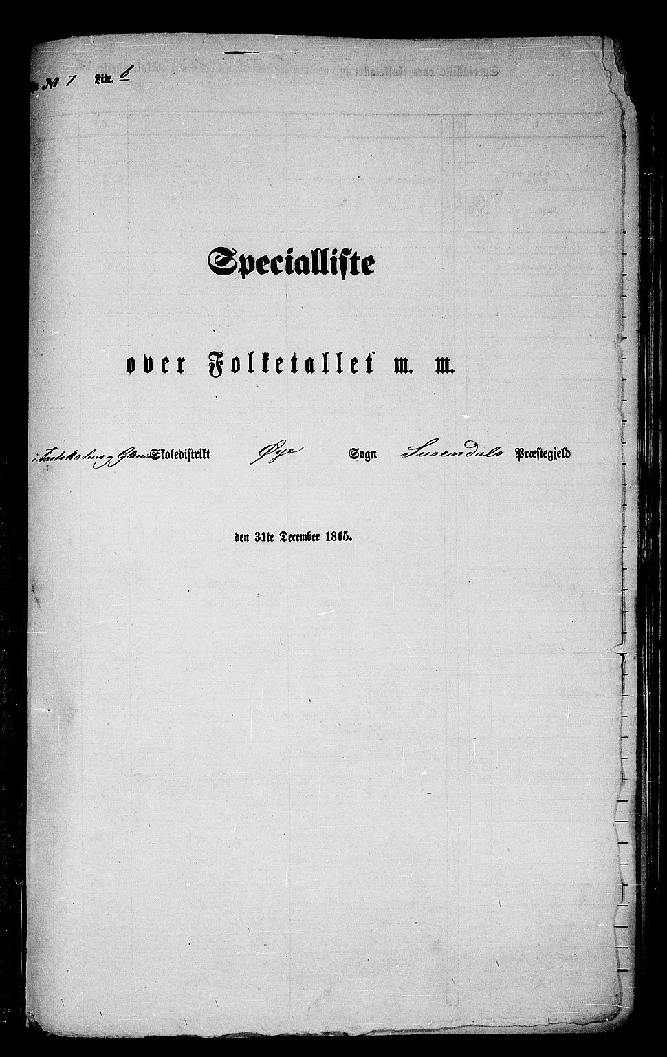 RA, Folketelling 1865 for 1566P Surnadal prestegjeld, 1865, s. 142