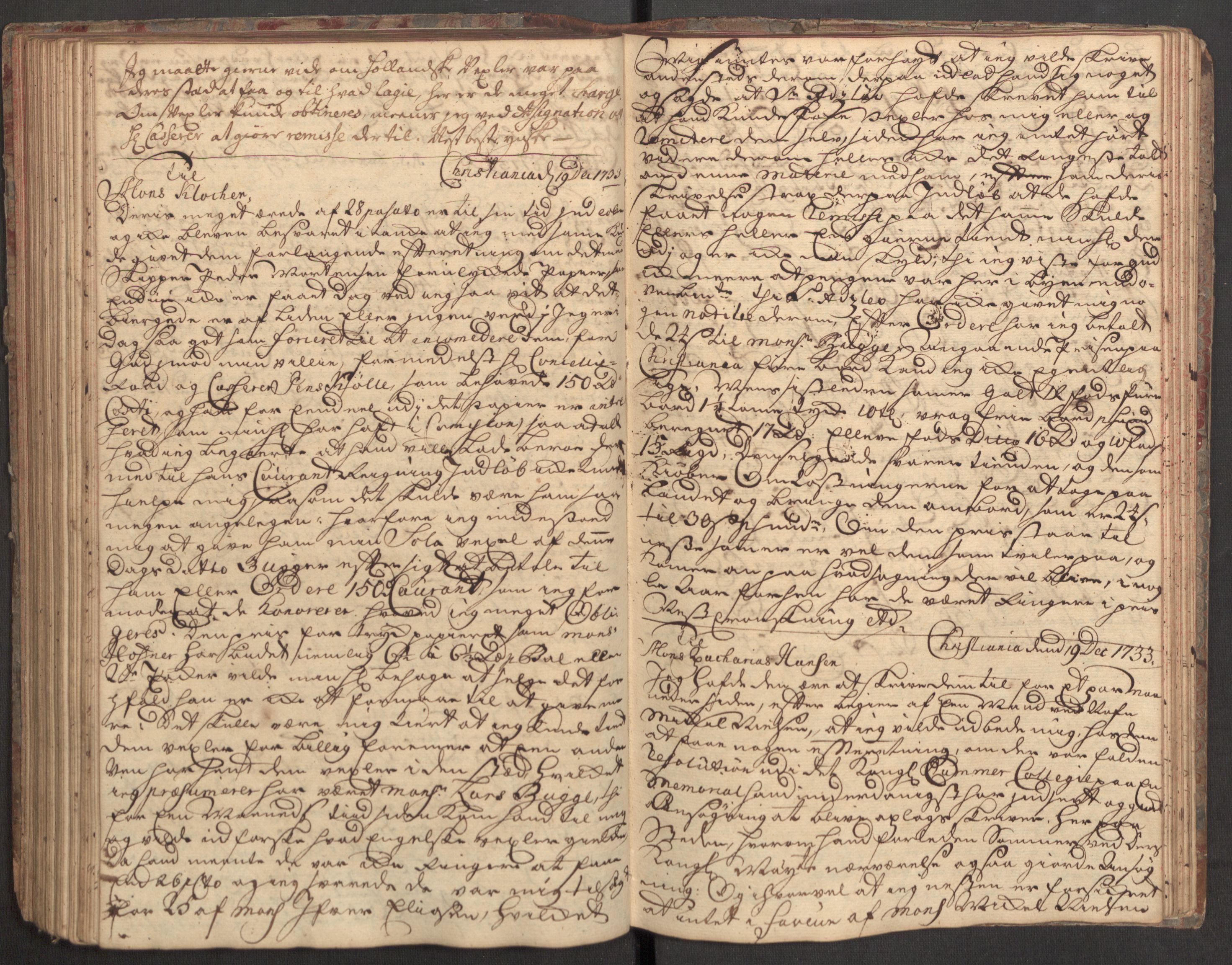 Rentekammeret inntil 1814, Realistisk ordnet avdeling, RA/EA-4070/Kh/L0004: [R2]: Kjøpmann Johan Pohlmands kopibok, 1730-1734, s. 135