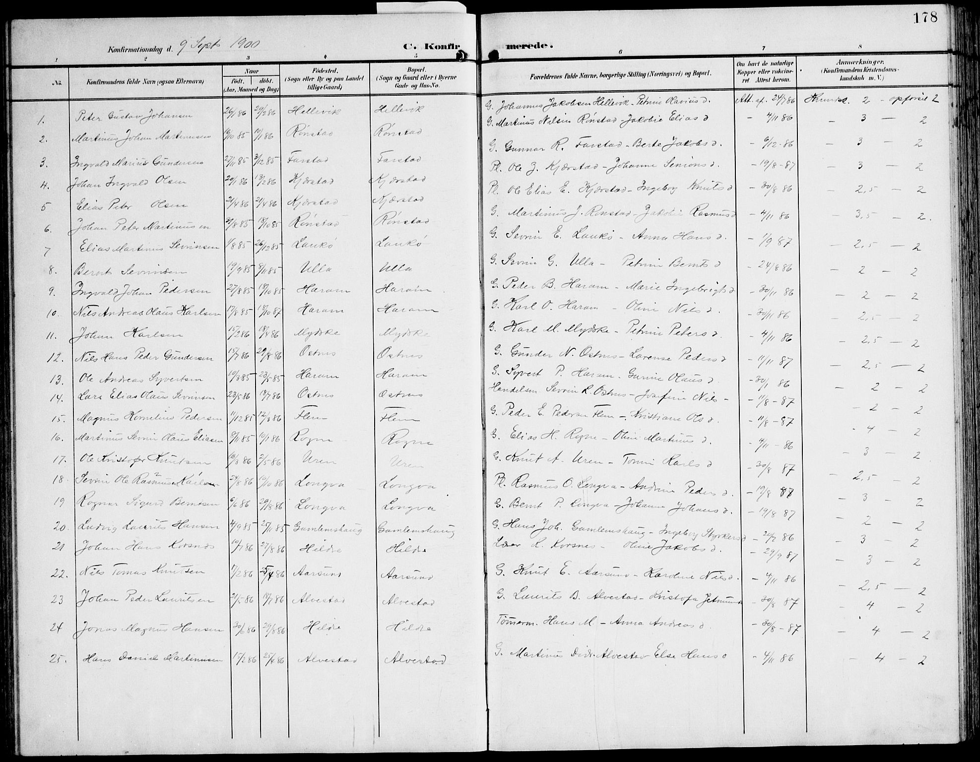 Ministerialprotokoller, klokkerbøker og fødselsregistre - Møre og Romsdal, AV/SAT-A-1454/536/L0511: Klokkerbok nr. 536C06, 1899-1944, s. 178