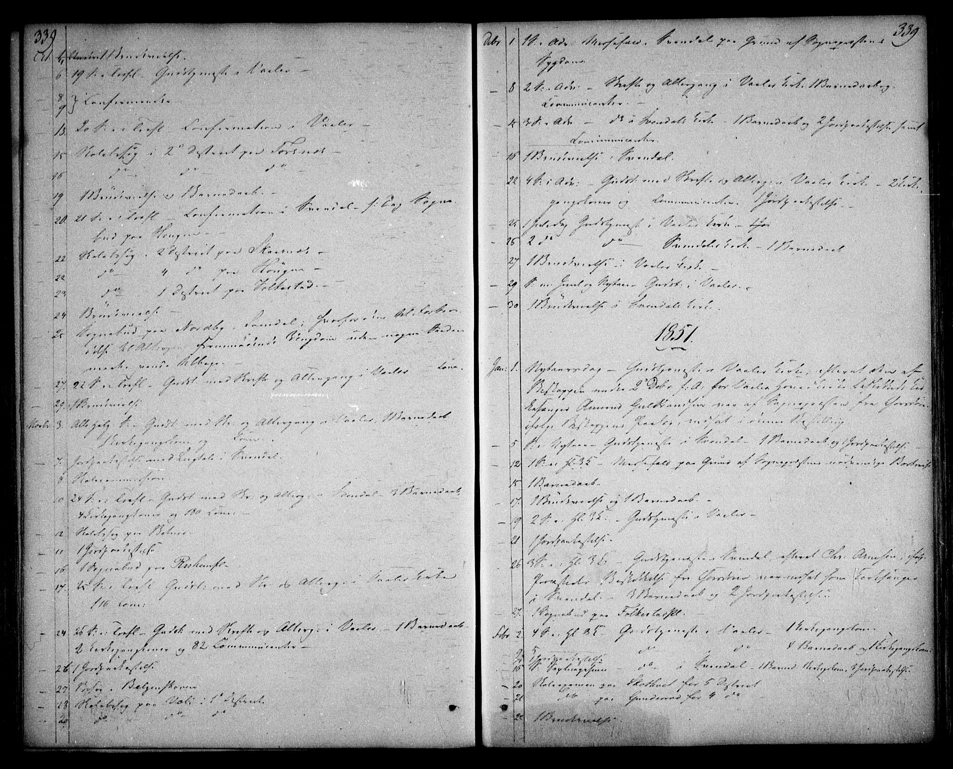 Våler prestekontor Kirkebøker, AV/SAO-A-11083/F/Fa/L0006: Ministerialbok nr. I 6, 1840-1861, s. 339