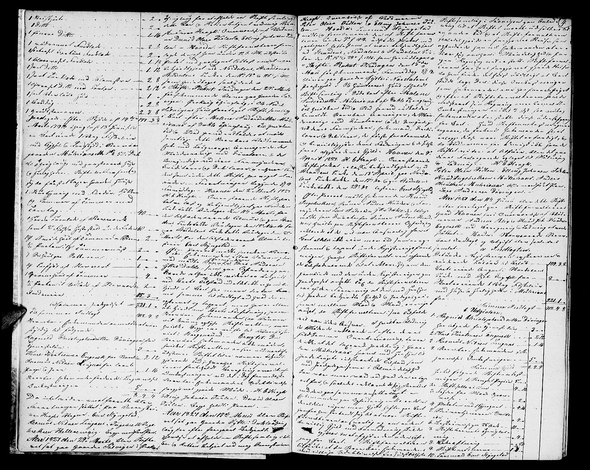 Nordre Sunnmøre sorenskriveri, AV/SAT-A-0006/1/3/3A/L0015: Skifteprotokoll 9, 1827-1831, s. 3b-4a