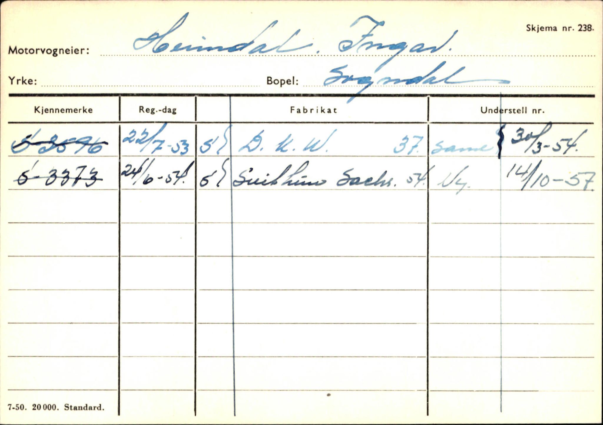 Statens vegvesen, Sogn og Fjordane vegkontor, AV/SAB-A-5301/4/F/L0124: Eigarregister Sogndal A-U, 1945-1975, s. 869