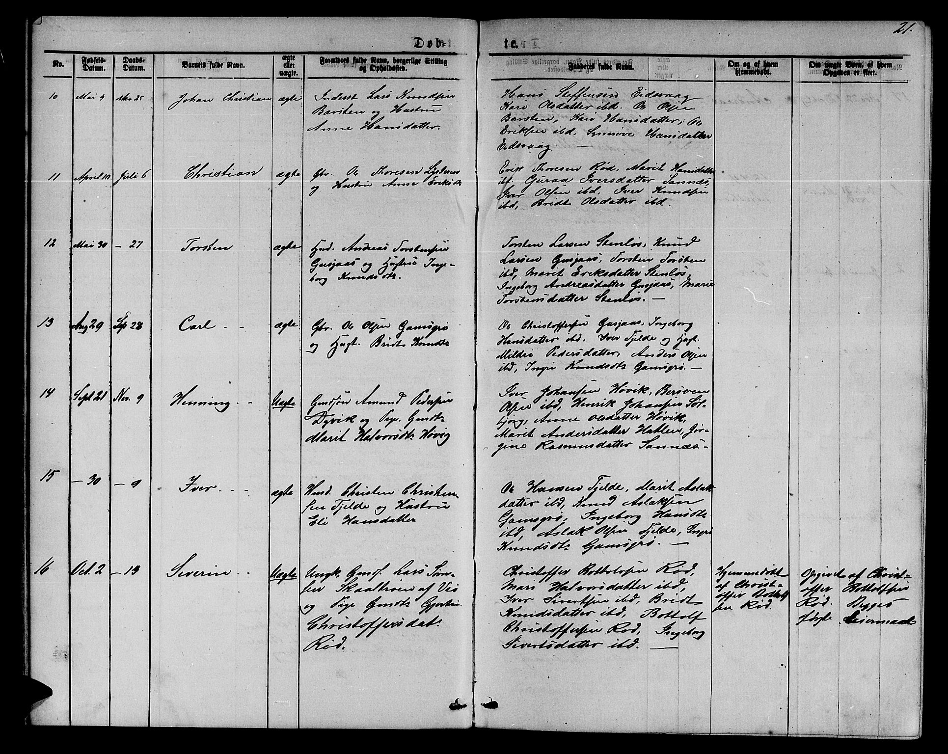 Ministerialprotokoller, klokkerbøker og fødselsregistre - Møre og Romsdal, AV/SAT-A-1454/551/L0630: Klokkerbok nr. 551C02, 1867-1885, s. 21