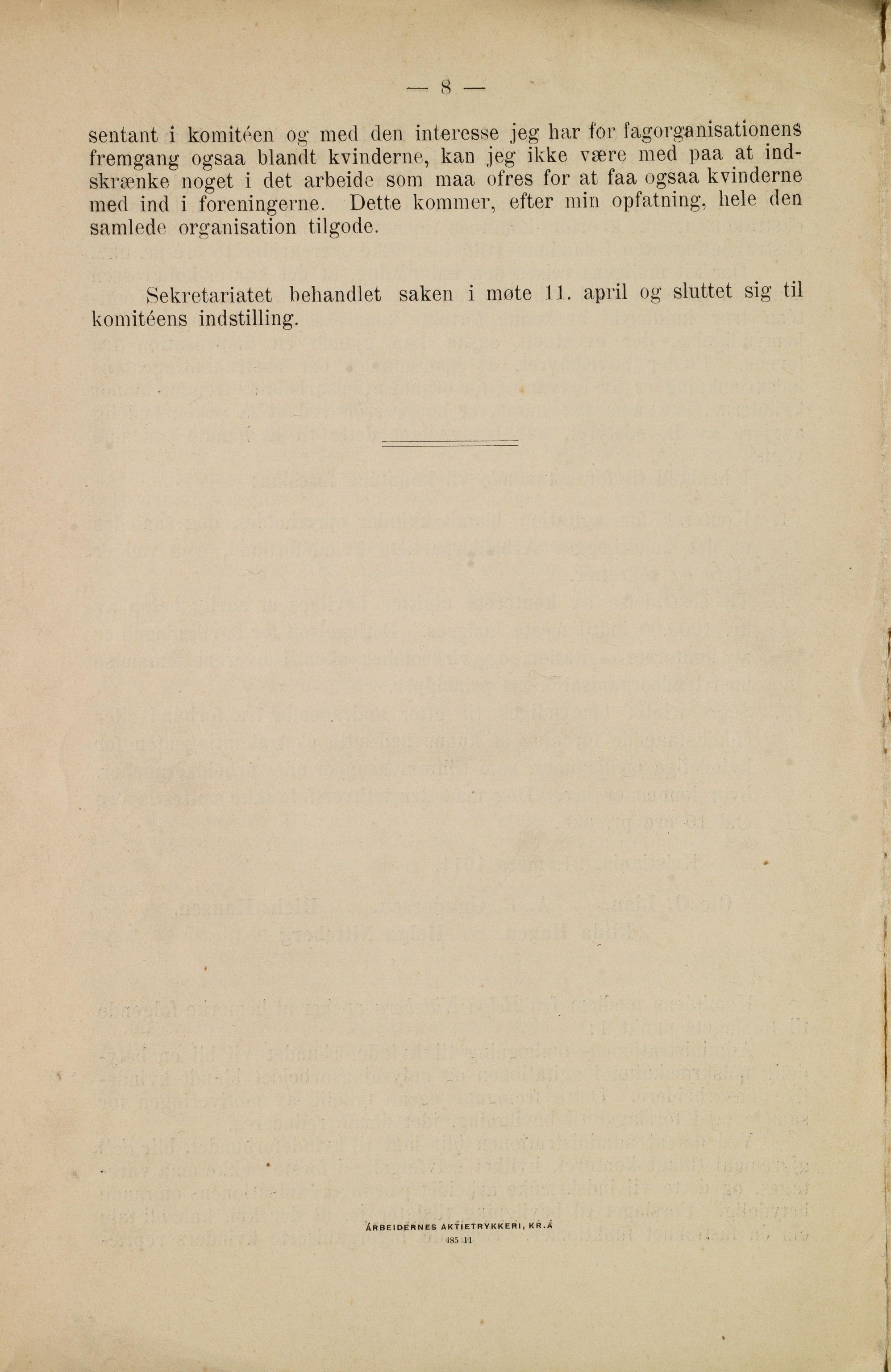 Landsorganisasjonen i Norge, AAB/ARK-1579, 1911-1953, s. 5