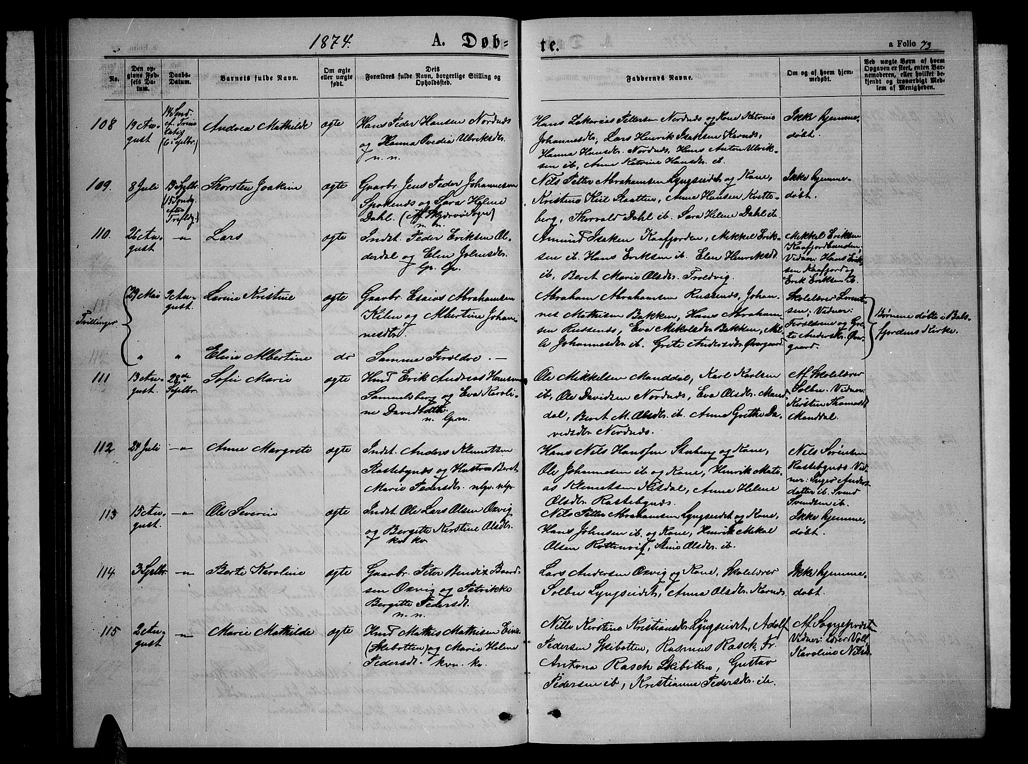 Lyngen sokneprestembete, AV/SATØ-S-1289/H/He/Heb/L0004klokker: Klokkerbok nr. 4, 1868-1878, s. 73