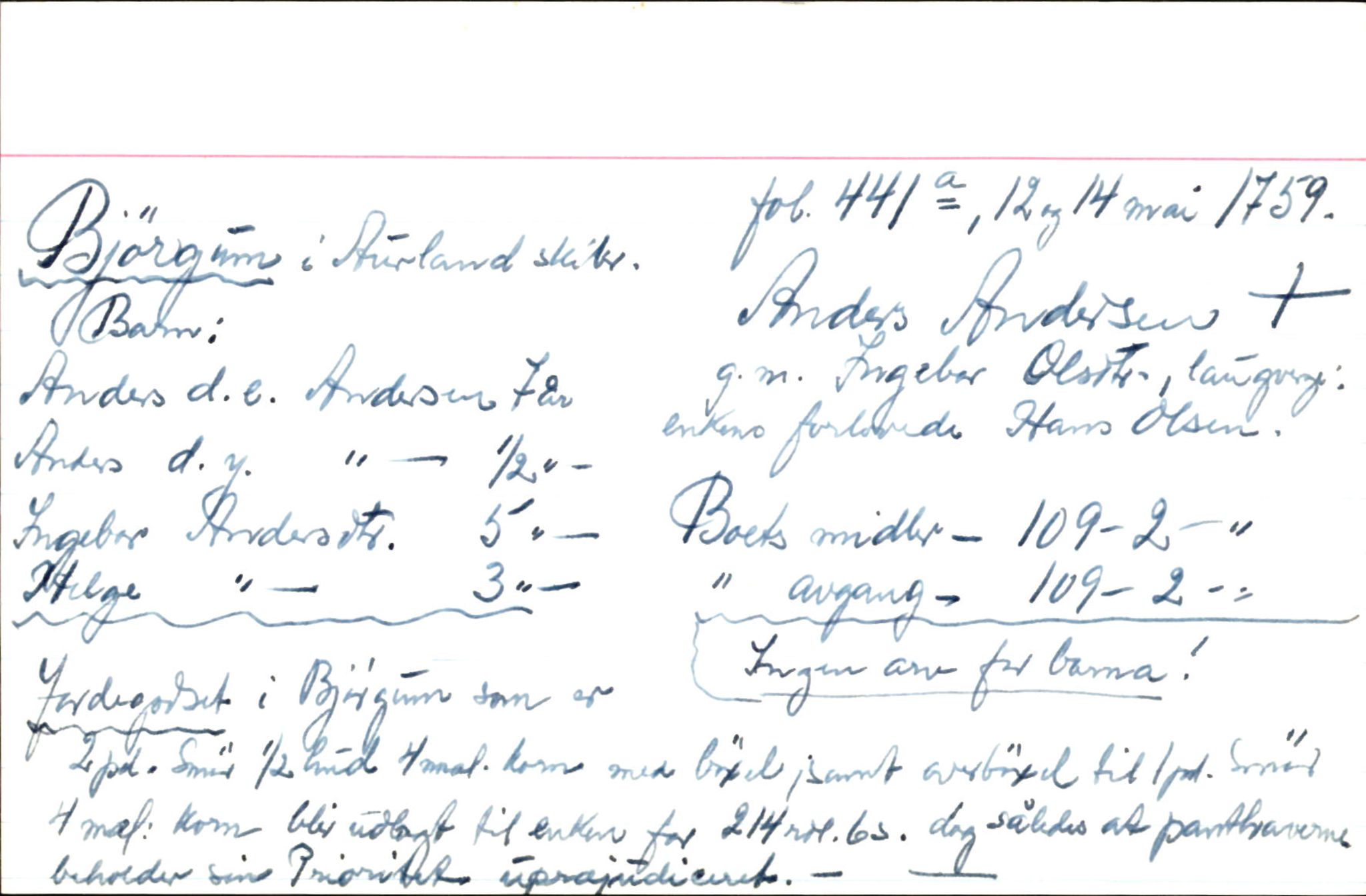 Skiftekort ved Statsarkivet i Bergen, SAB/SKIFTEKORT/006/L0004: Skifteprotokoll nr. 7, 1750-1763, s. 11