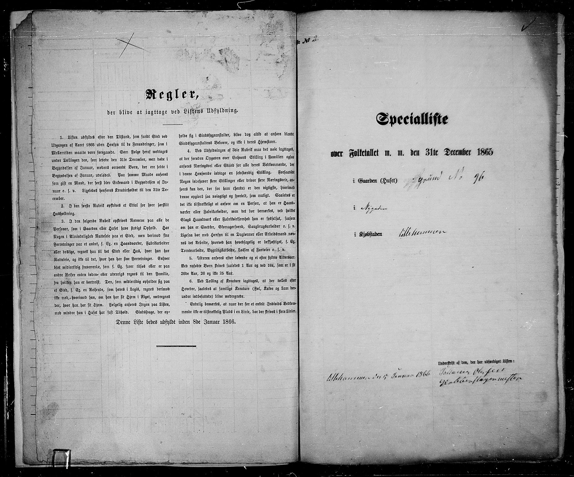 RA, Folketelling 1865 for 0501B Fåberg prestegjeld, Lillehammer kjøpstad, 1865, s. 9