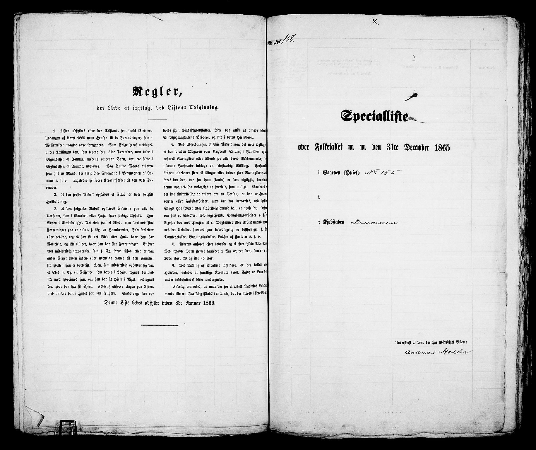 RA, Folketelling 1865 for 0602aB Bragernes prestegjeld i Drammen kjøpstad, 1865, s. 342