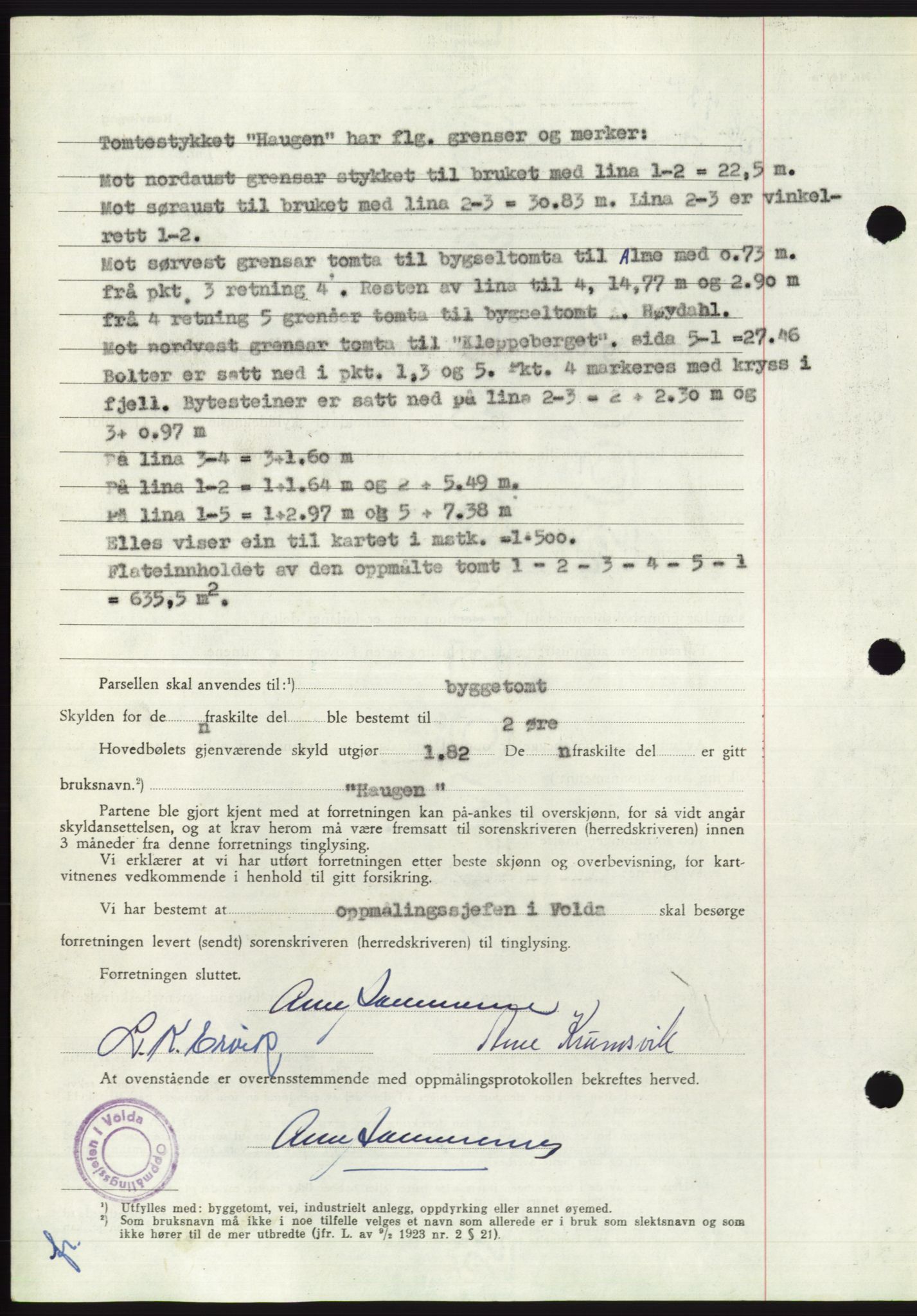Søre Sunnmøre sorenskriveri, AV/SAT-A-4122/1/2/2C/L0094: Pantebok nr. 20A, 1953-1953, Dagboknr: 722/1953
