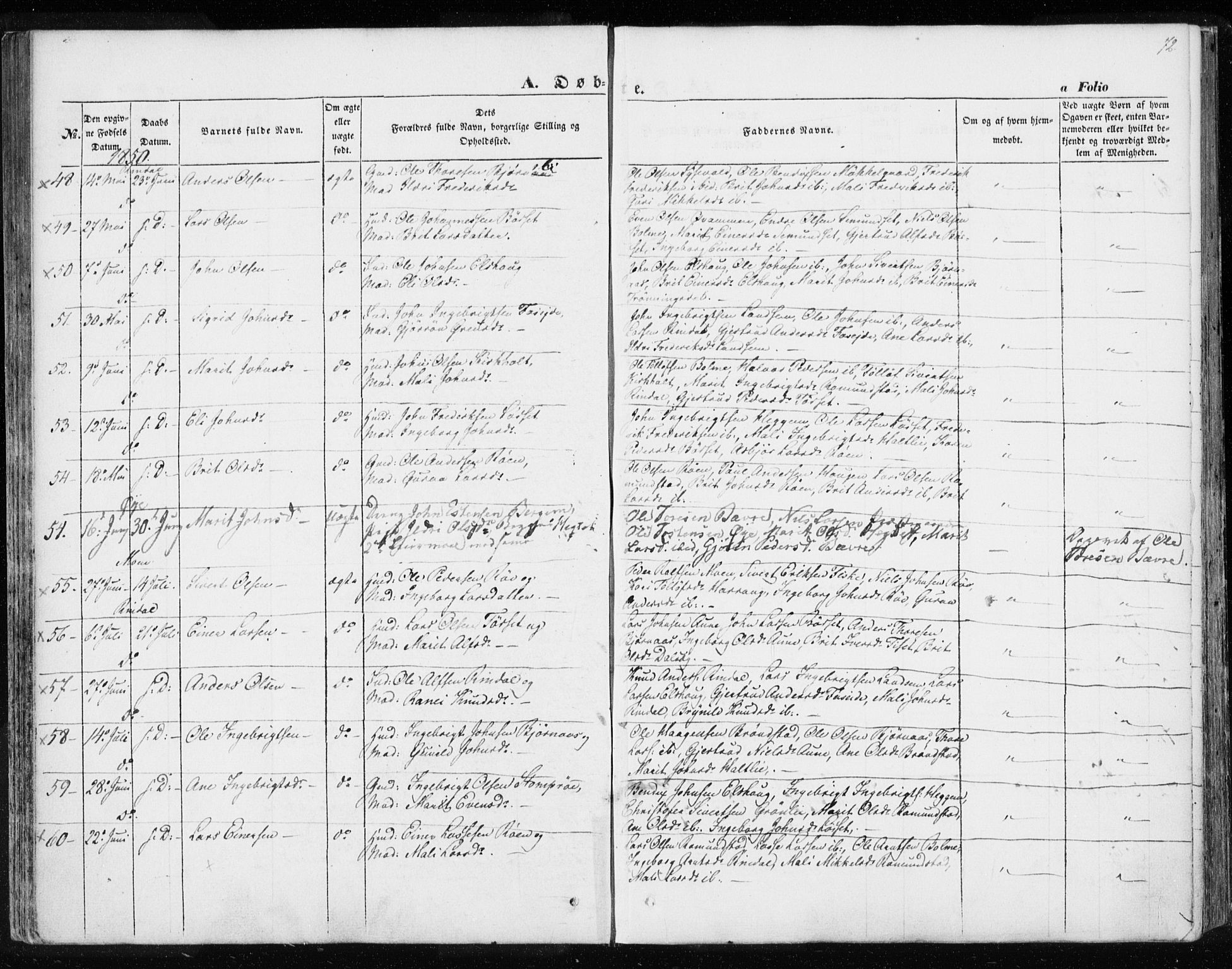 Ministerialprotokoller, klokkerbøker og fødselsregistre - Møre og Romsdal, AV/SAT-A-1454/595/L1043: Ministerialbok nr. 595A05, 1843-1851, s. 72