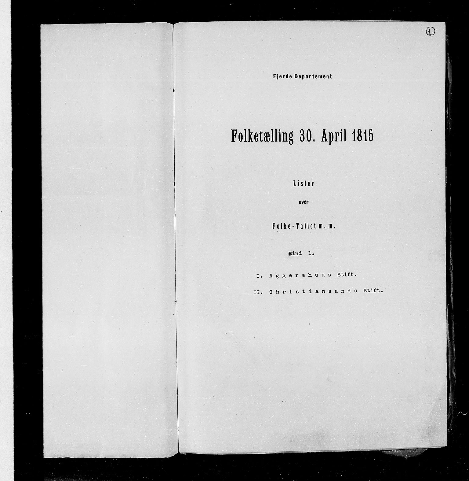 RA, Folketellingen 1815, bind 1: Akershus stift og Kristiansand stift, 1815, s. 2