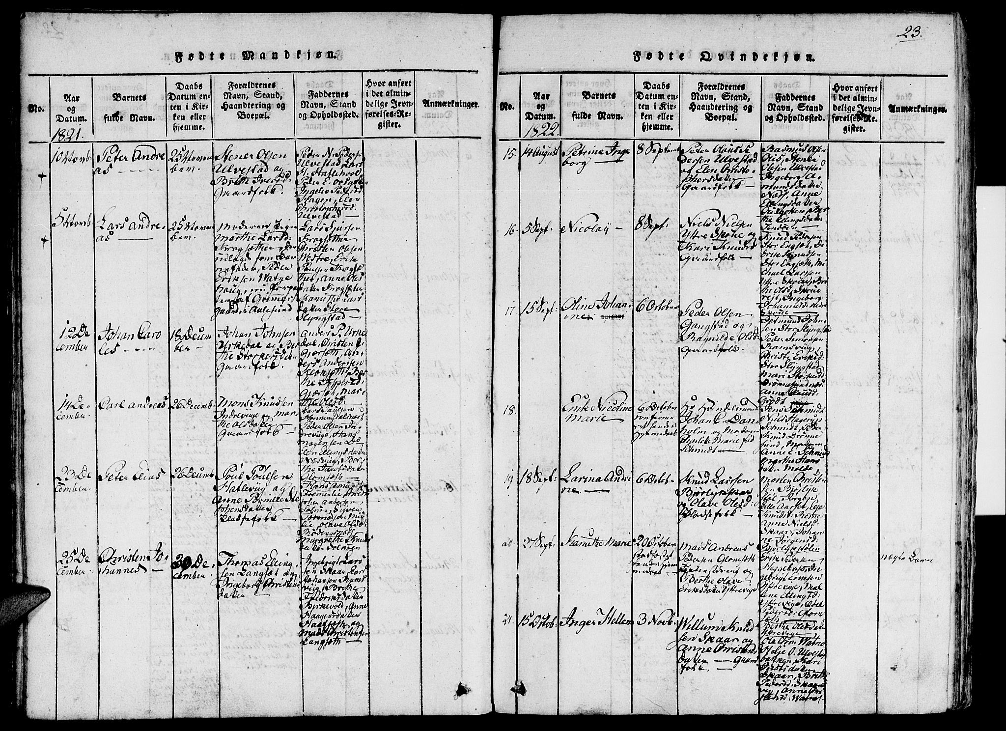 Ministerialprotokoller, klokkerbøker og fødselsregistre - Møre og Romsdal, AV/SAT-A-1454/524/L0351: Ministerialbok nr. 524A03, 1816-1838, s. 23