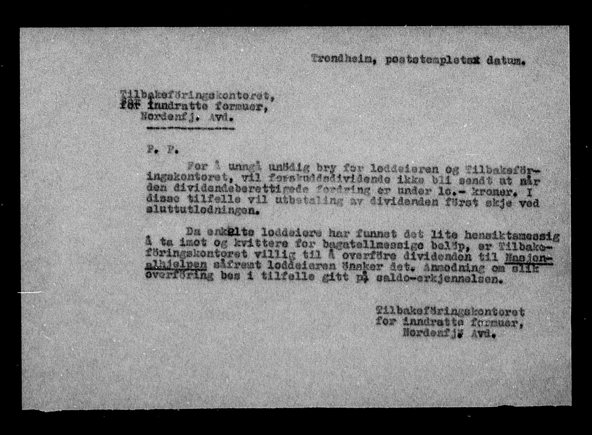Justisdepartementet, Tilbakeføringskontoret for inndratte formuer, AV/RA-S-1564/H/Hc/Hca/L0908: --, 1945-1947, s. 31