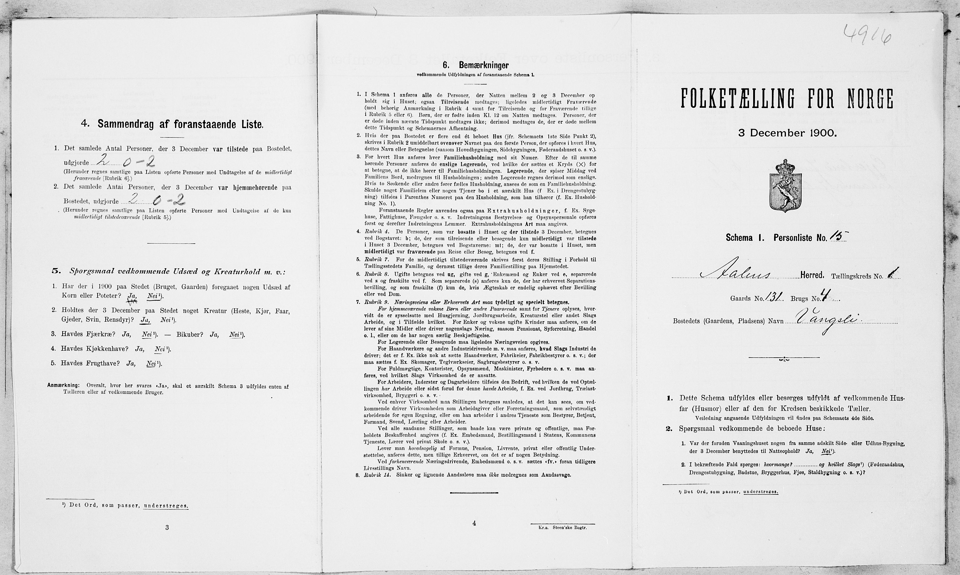 SAT, Folketelling 1900 for 1644 Ålen herred, 1900, s. 74