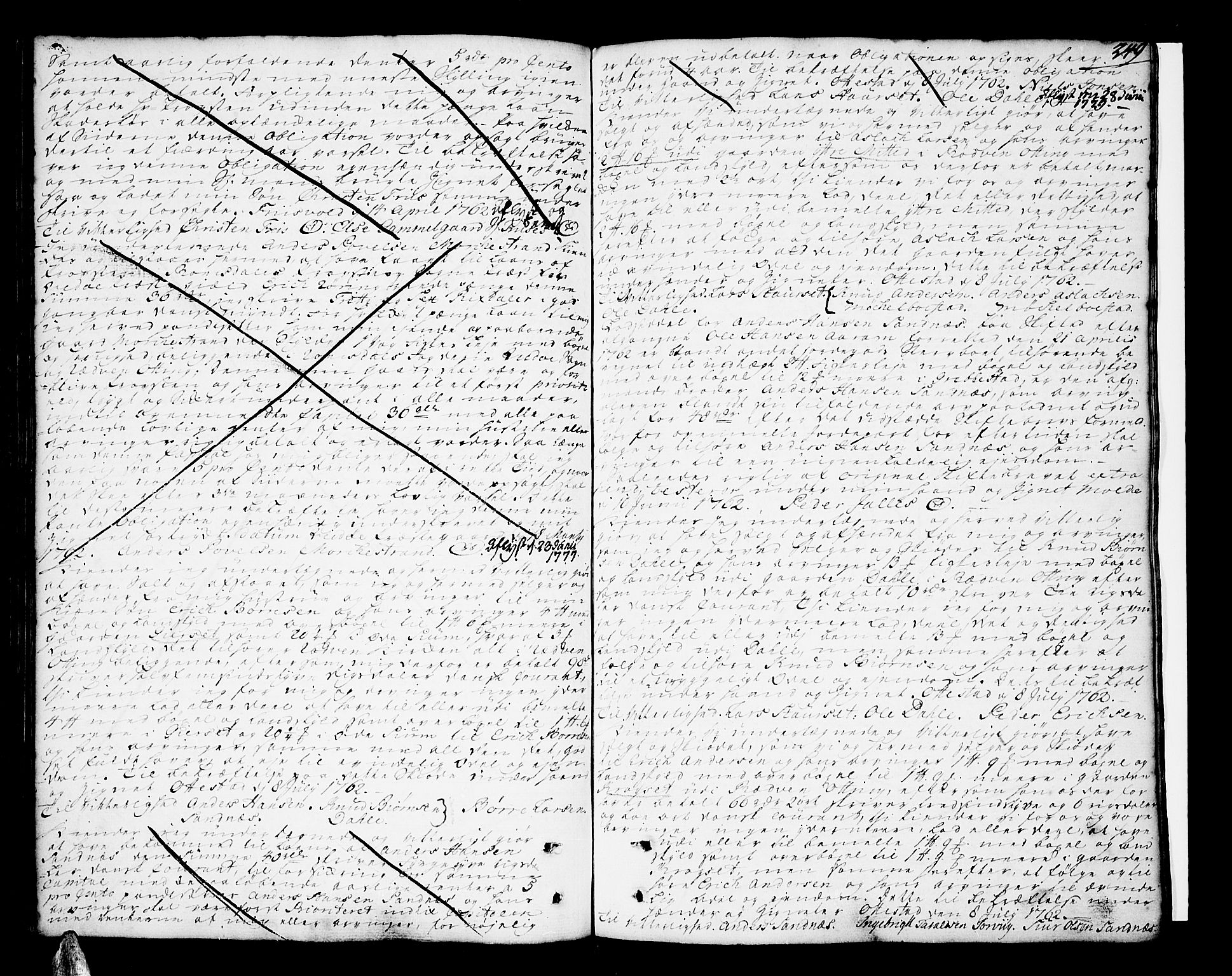 Romsdal sorenskriveri, AV/SAT-A-4149/1/2/2C/L0003: Pantebok nr. 3, 1747-1767, s. 249