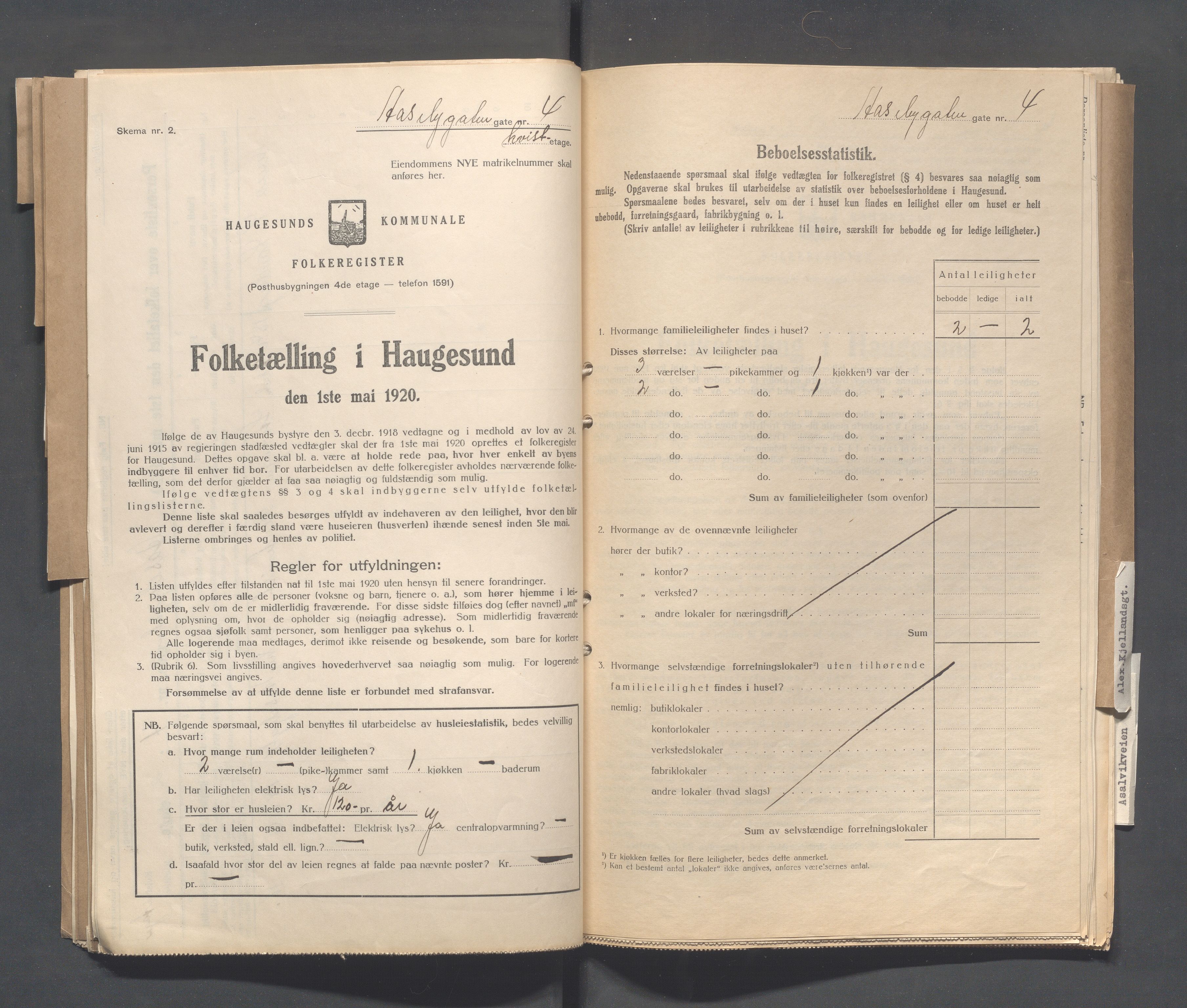 IKAR, Kommunal folketelling 1.5.1920 for Haugesund, 1920, s. 31