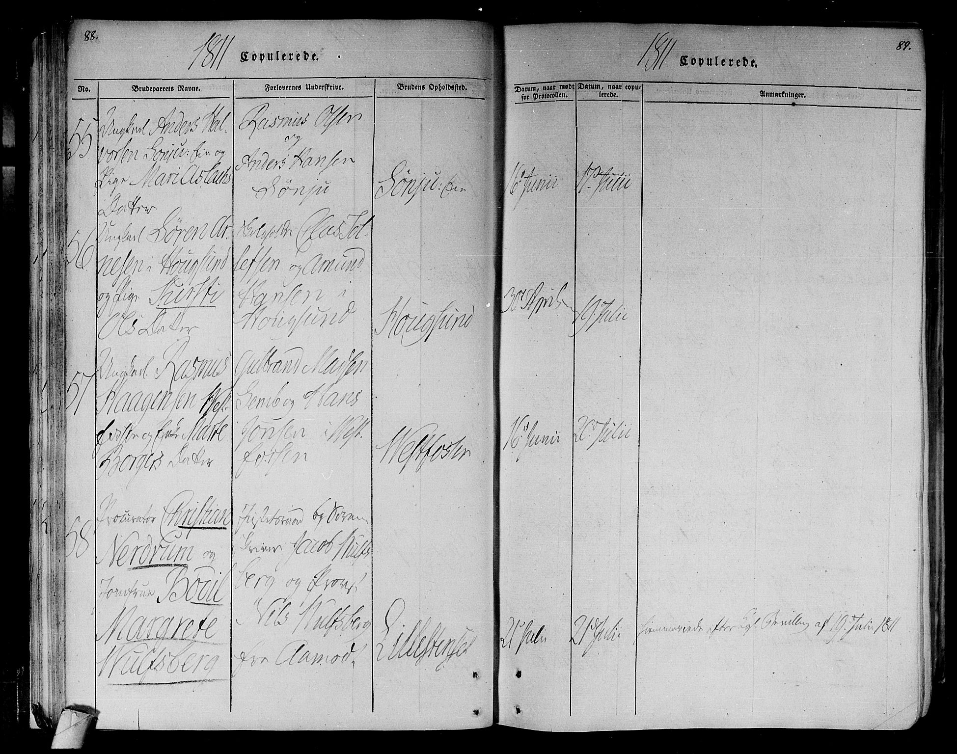 Eiker kirkebøker, AV/SAKO-A-4/F/Fa/L0010: Ministerialbok nr. I 10, 1806-1815, s. 88-89