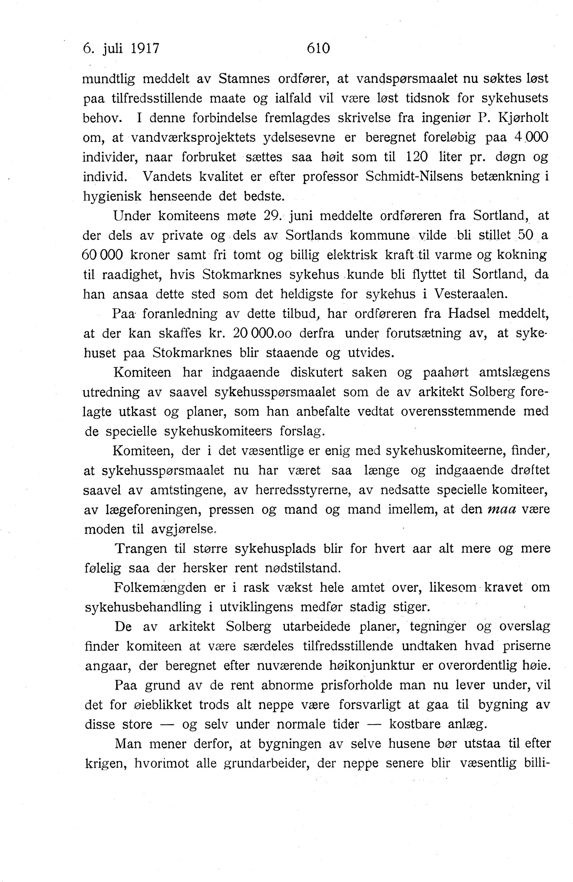 Nordland Fylkeskommune. Fylkestinget, AIN/NFK-17/176/A/Ac/L0040: Fylkestingsforhandlinger 1917, 1917