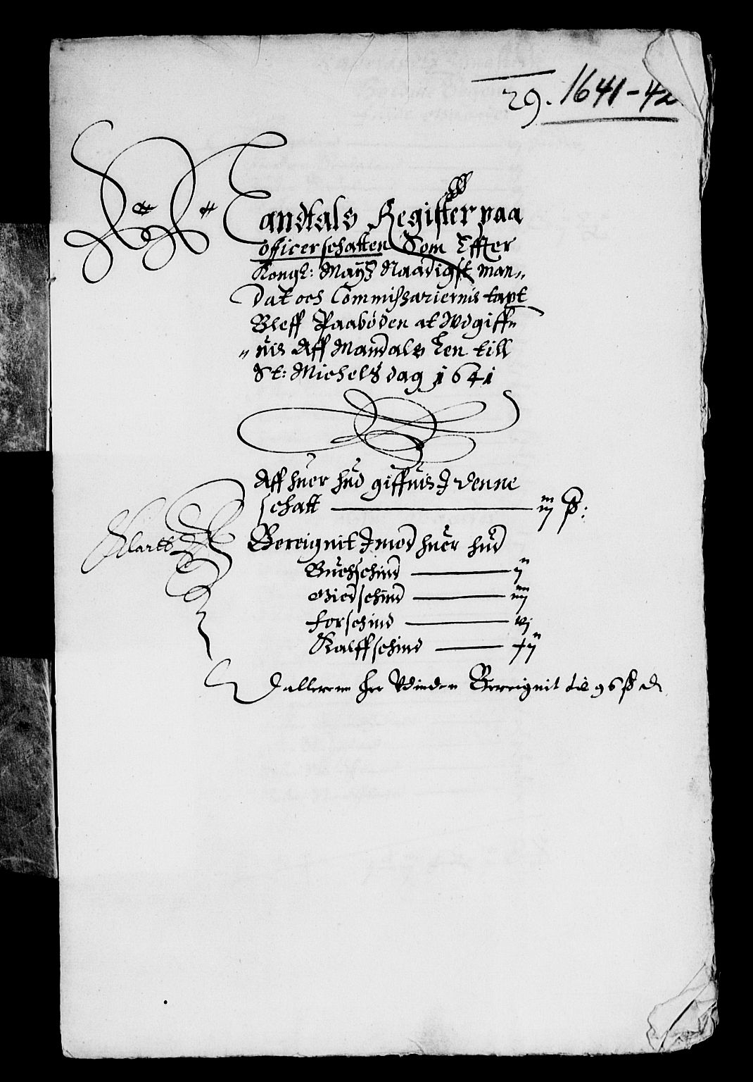 Rentekammeret inntil 1814, Reviderte regnskaper, Lensregnskaper, RA/EA-5023/R/Rb/Rbq/L0031: Nedenes len. Mandals len. Råbyggelag., 1641-1642