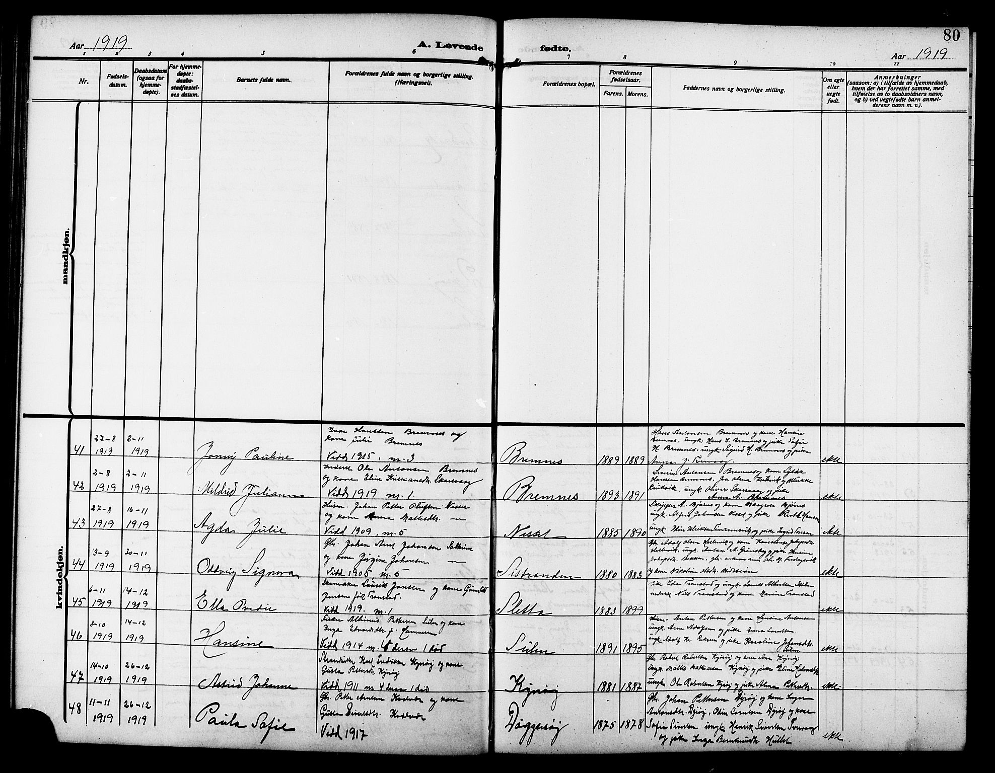 Ministerialprotokoller, klokkerbøker og fødselsregistre - Sør-Trøndelag, AV/SAT-A-1456/640/L0588: Klokkerbok nr. 640C05, 1909-1922, s. 80