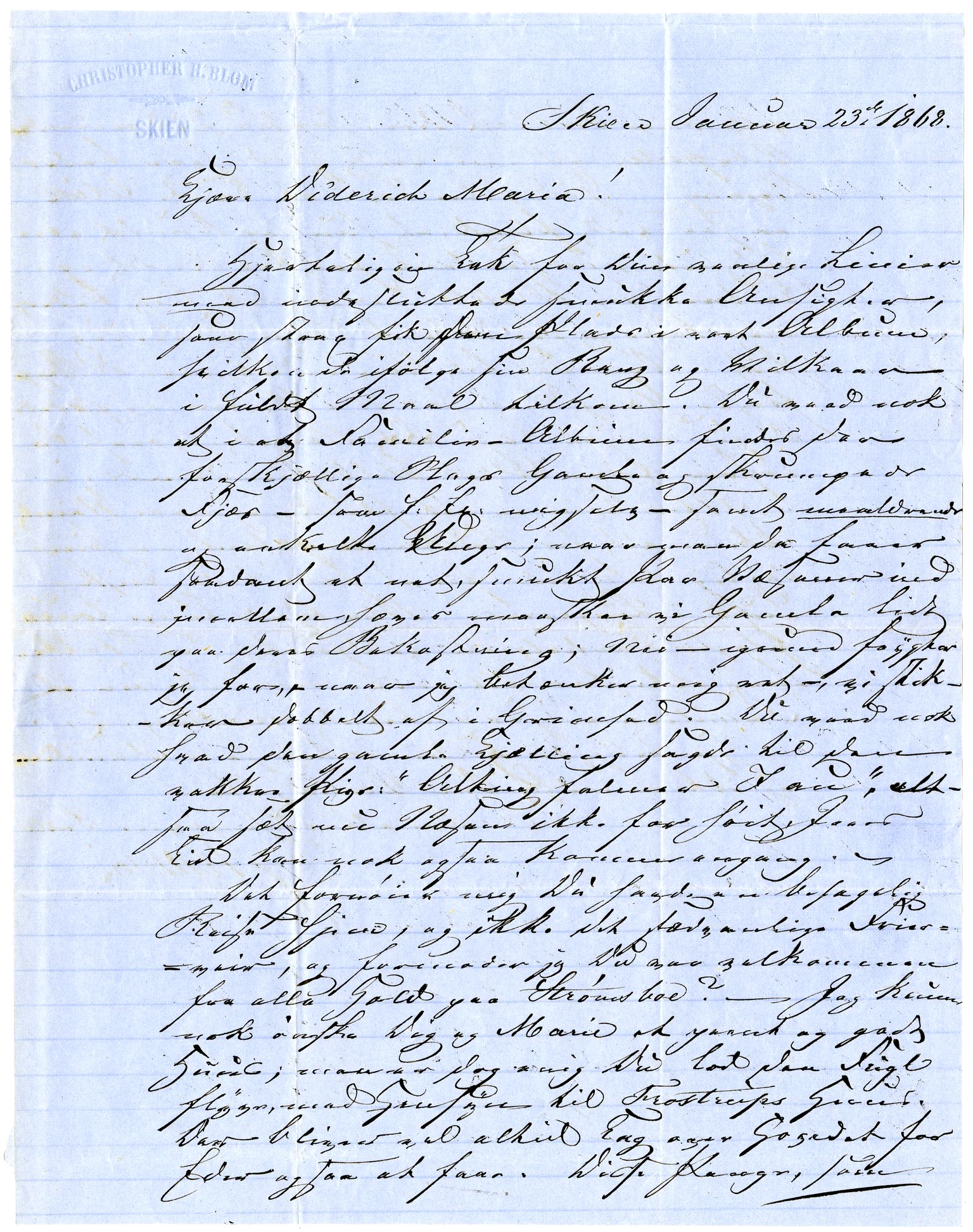 Diderik Maria Aalls brevsamling, NF/Ark-1023/F/L0002: D.M. Aalls brevsamling. B - C, 1799-1889, s. 29