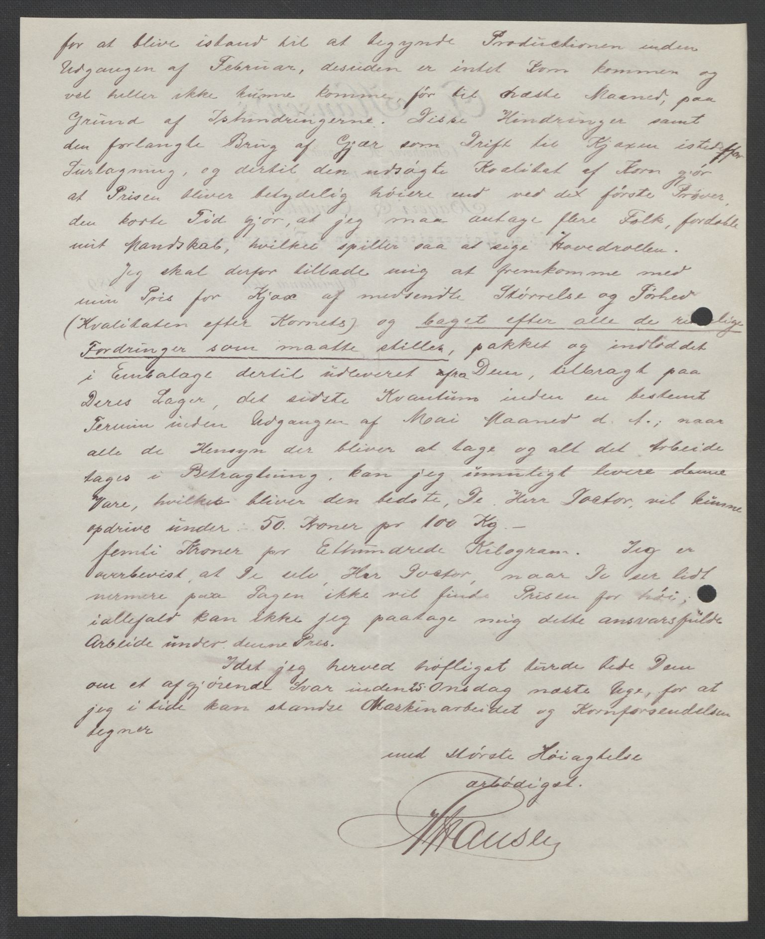 Arbeidskomitéen for Fridtjof Nansens polarekspedisjon, AV/RA-PA-0061/D/L0004: Innk. brev og telegrammer vedr. proviant og utrustning, 1892-1893, s. 199