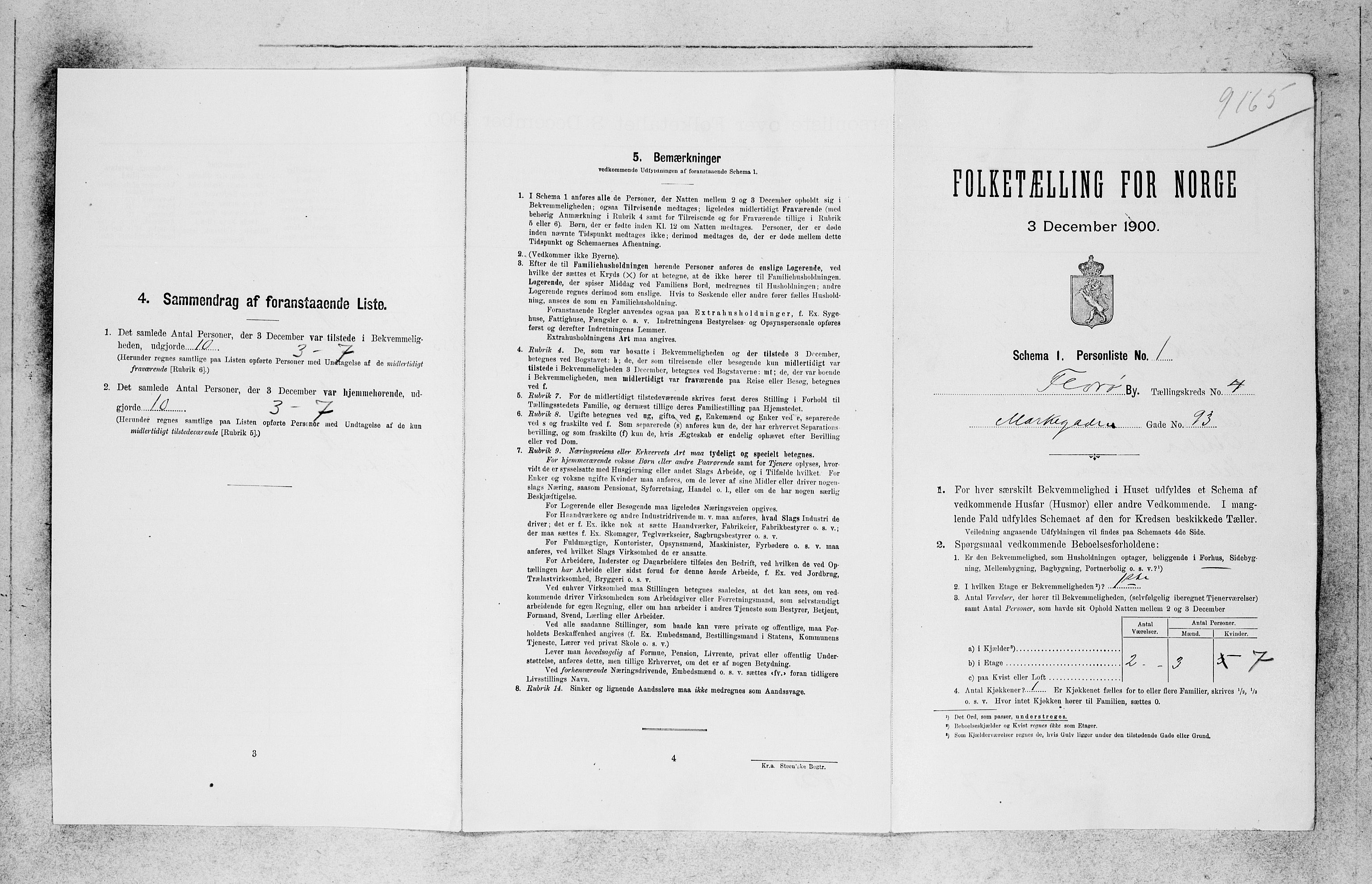 SAB, Folketelling 1900 for 1401 Florø ladested, 1900, s. 293
