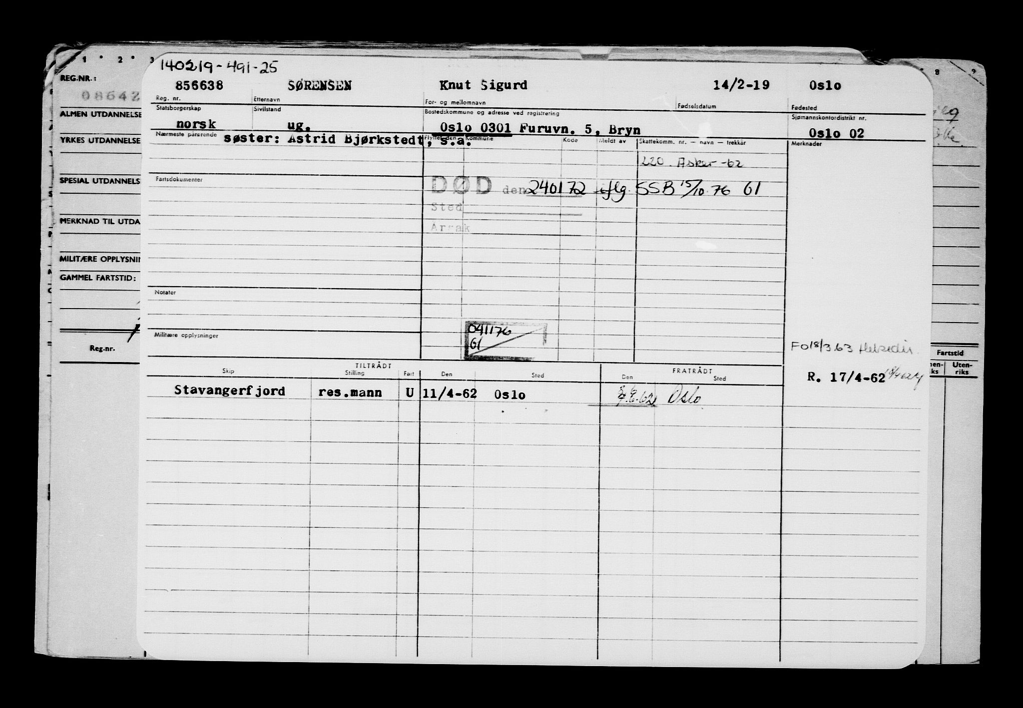 Direktoratet for sjømenn, AV/RA-S-3545/G/Gb/L0166: Hovedkort, 1919, s. 298