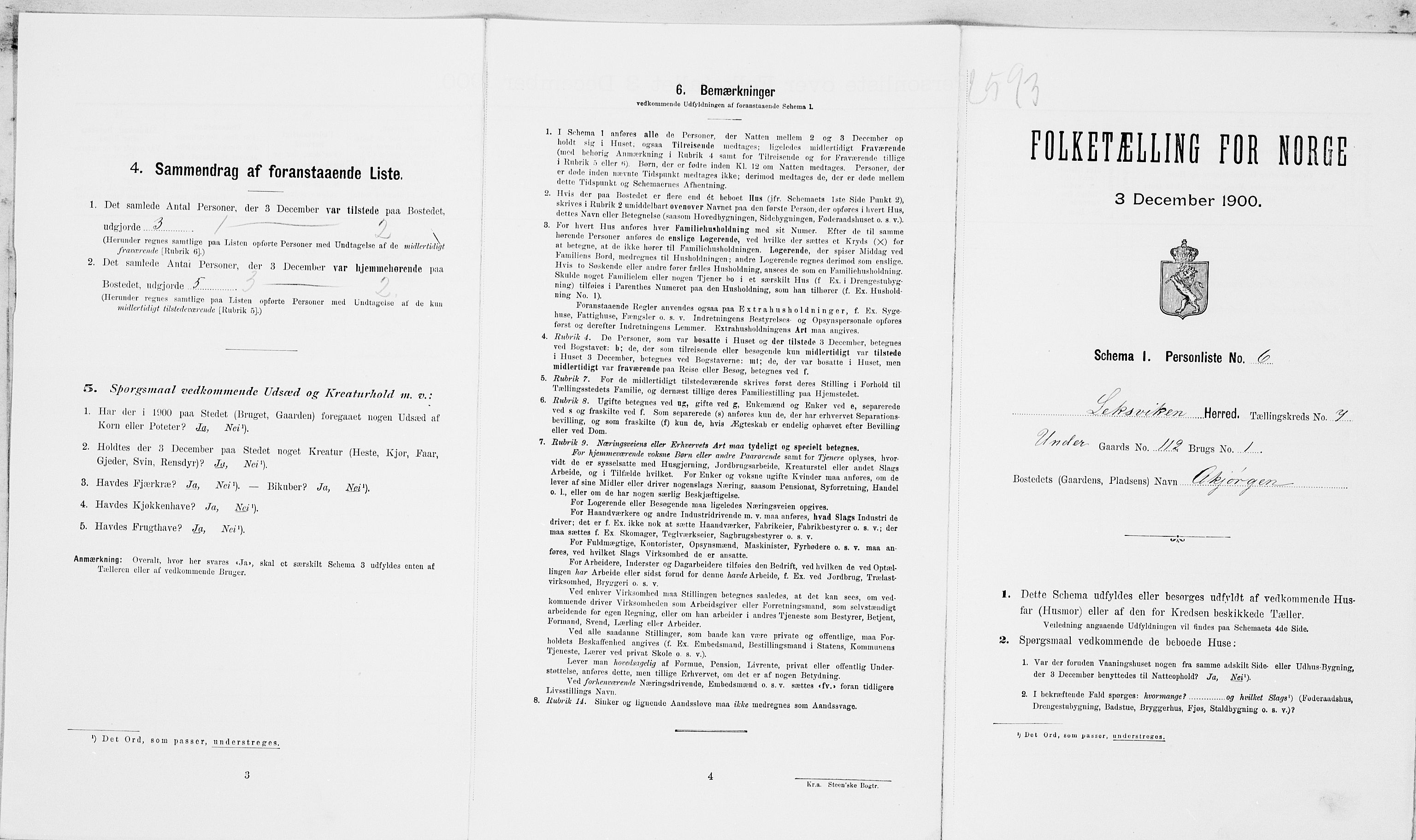 SAT, Folketelling 1900 for 1718 Leksvik herred, 1900, s. 841