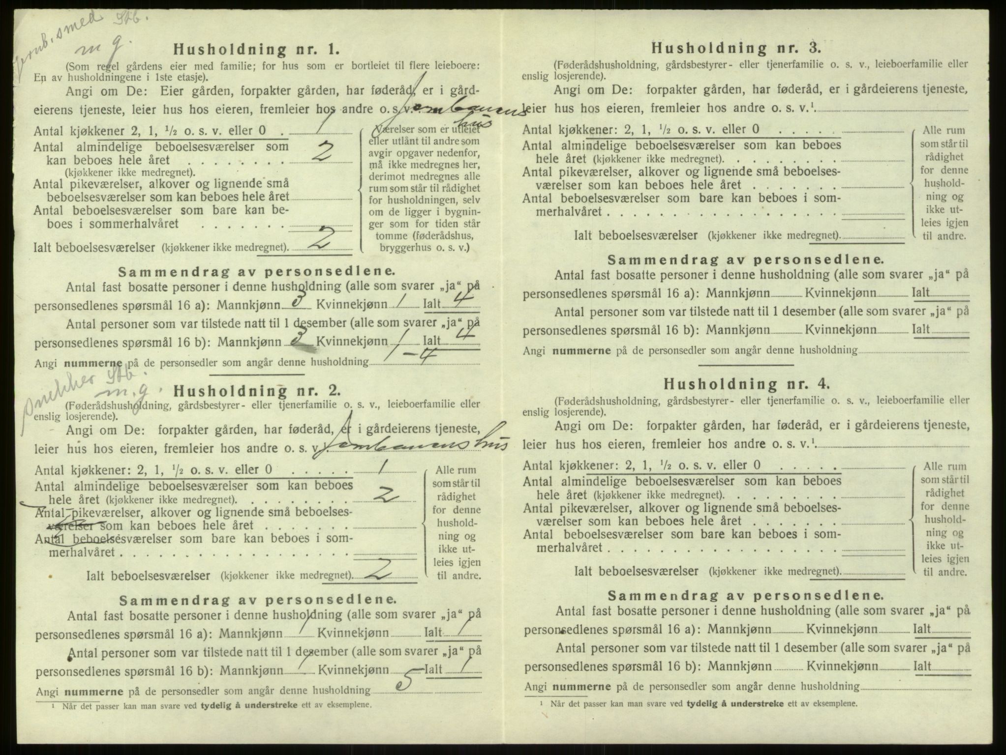 SAB, Folketelling 1920 for 1421 Aurland herred, 1920, s. 580