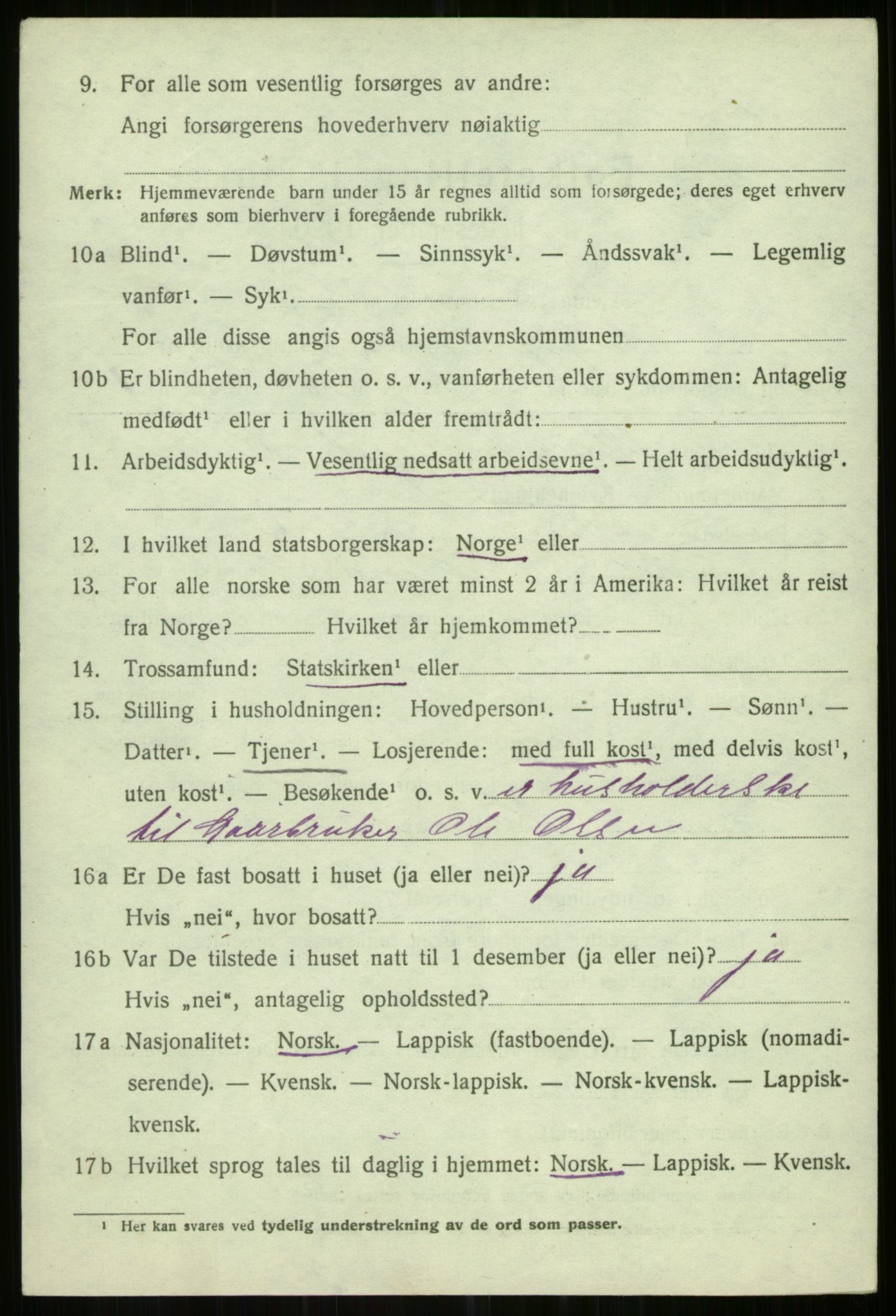 SATØ, Folketelling 1920 for 1935 Helgøy herred, 1920, s. 1414