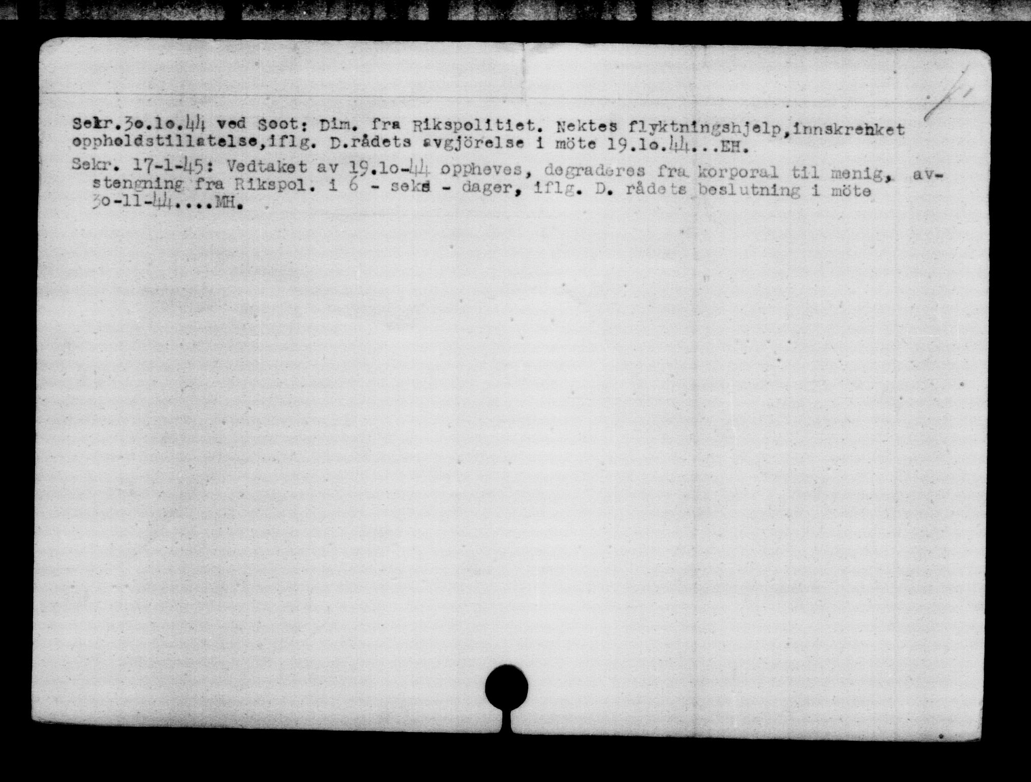 Utenriksstasjonene, Legasjonen i Stockholm, Flyktningkontoret, AV/RA-S-6753/V/Va/L0006: Kjesäterkartoteket, flyktninger med registreringsnr. 9400-12711, 1940-1945, s. 2537