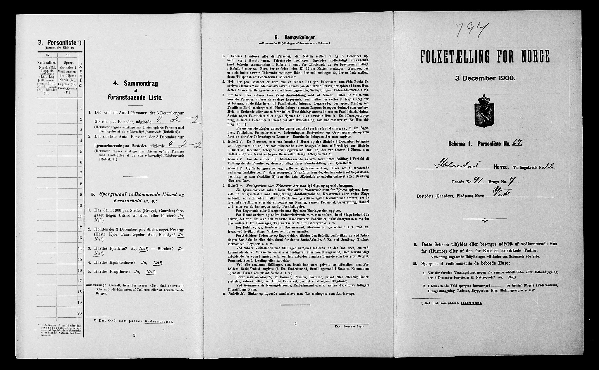 SATØ, Folketelling 1900 for 1917 Ibestad herred, 1900, s. 1633