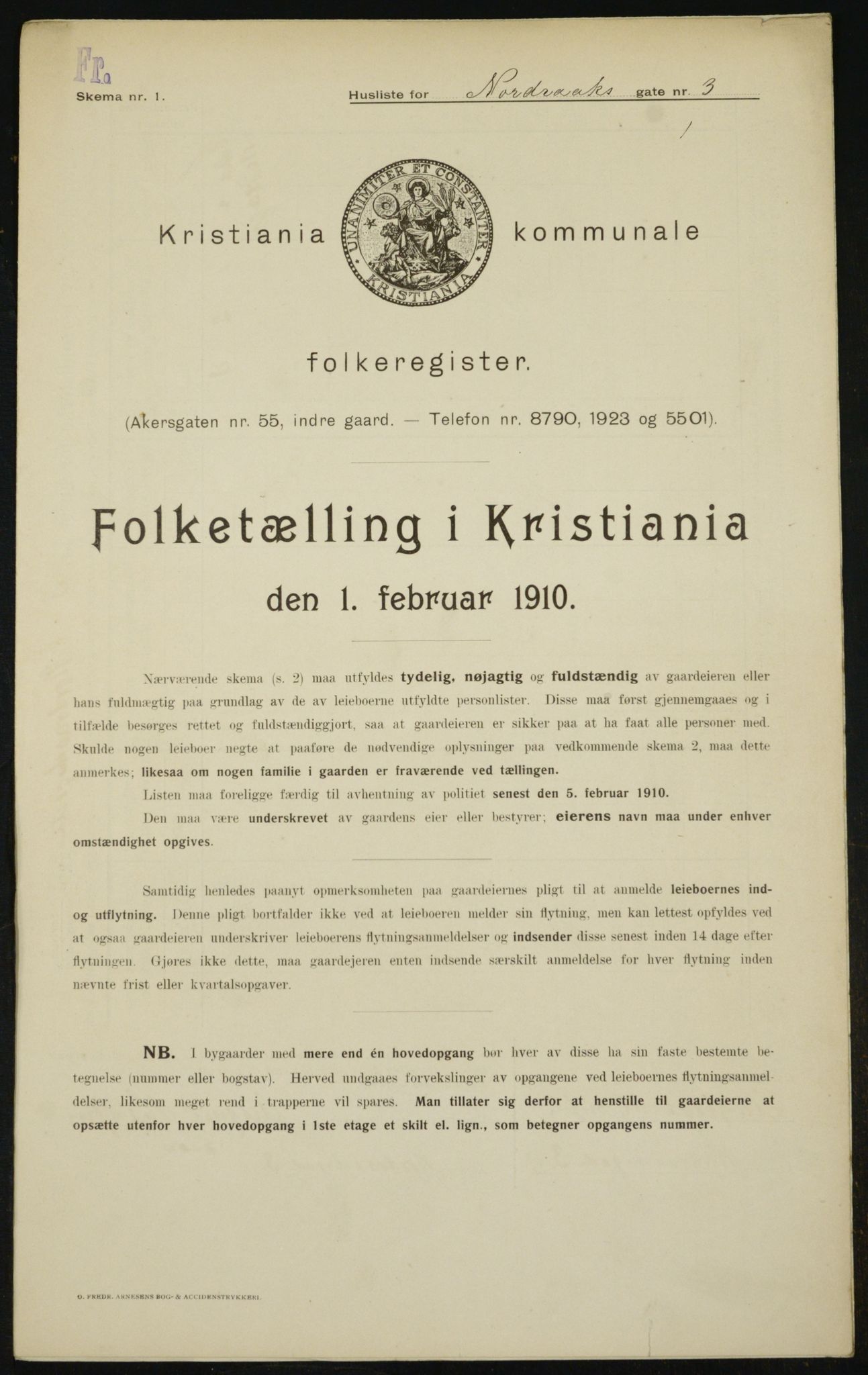 OBA, Kommunal folketelling 1.2.1910 for Kristiania, 1910, s. 71276