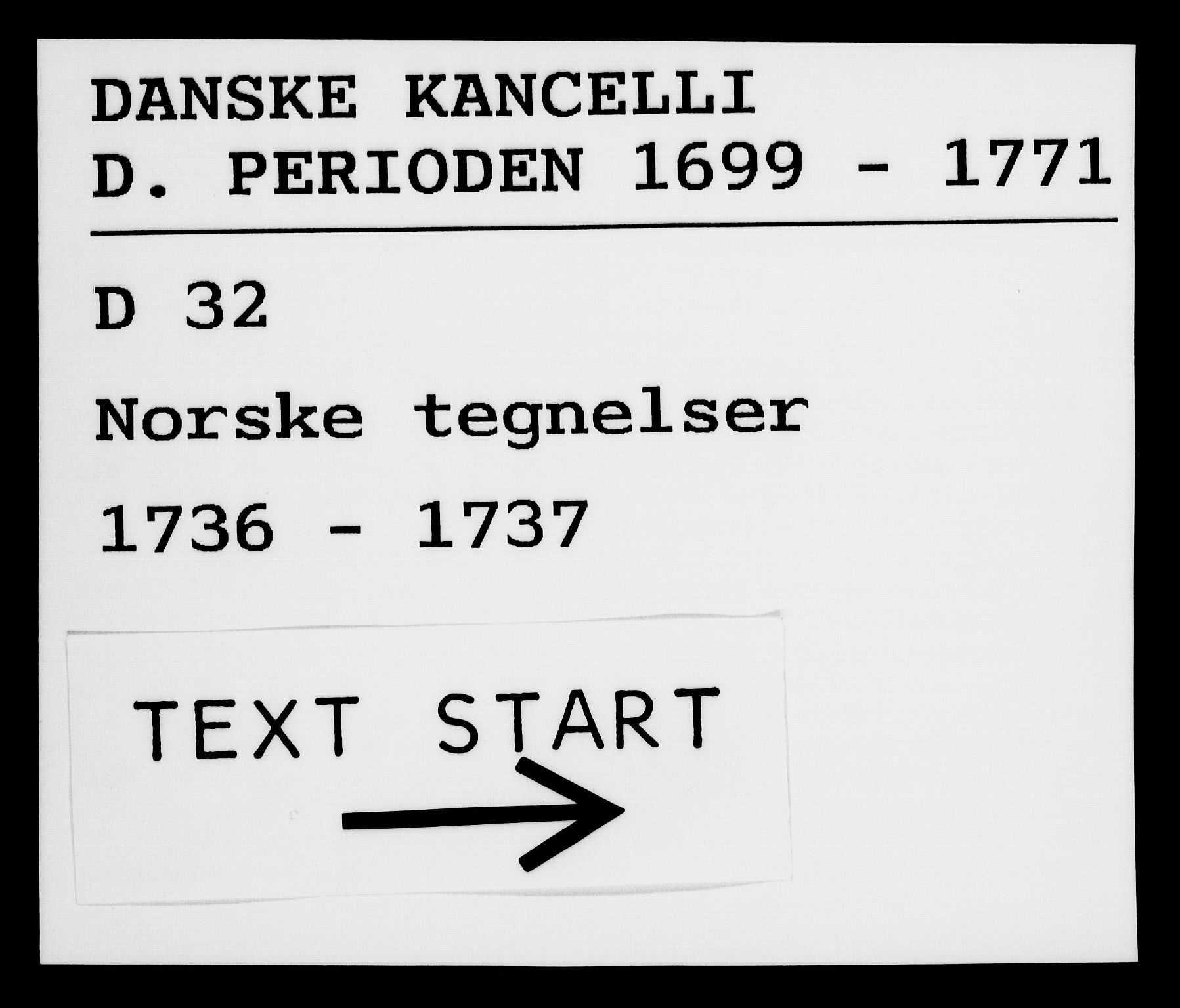Danske Kanselli 1572-1799, RA/EA-3023/F/Fc/Fca/Fcab/L0027: Norske tegnelser, 1736-1737