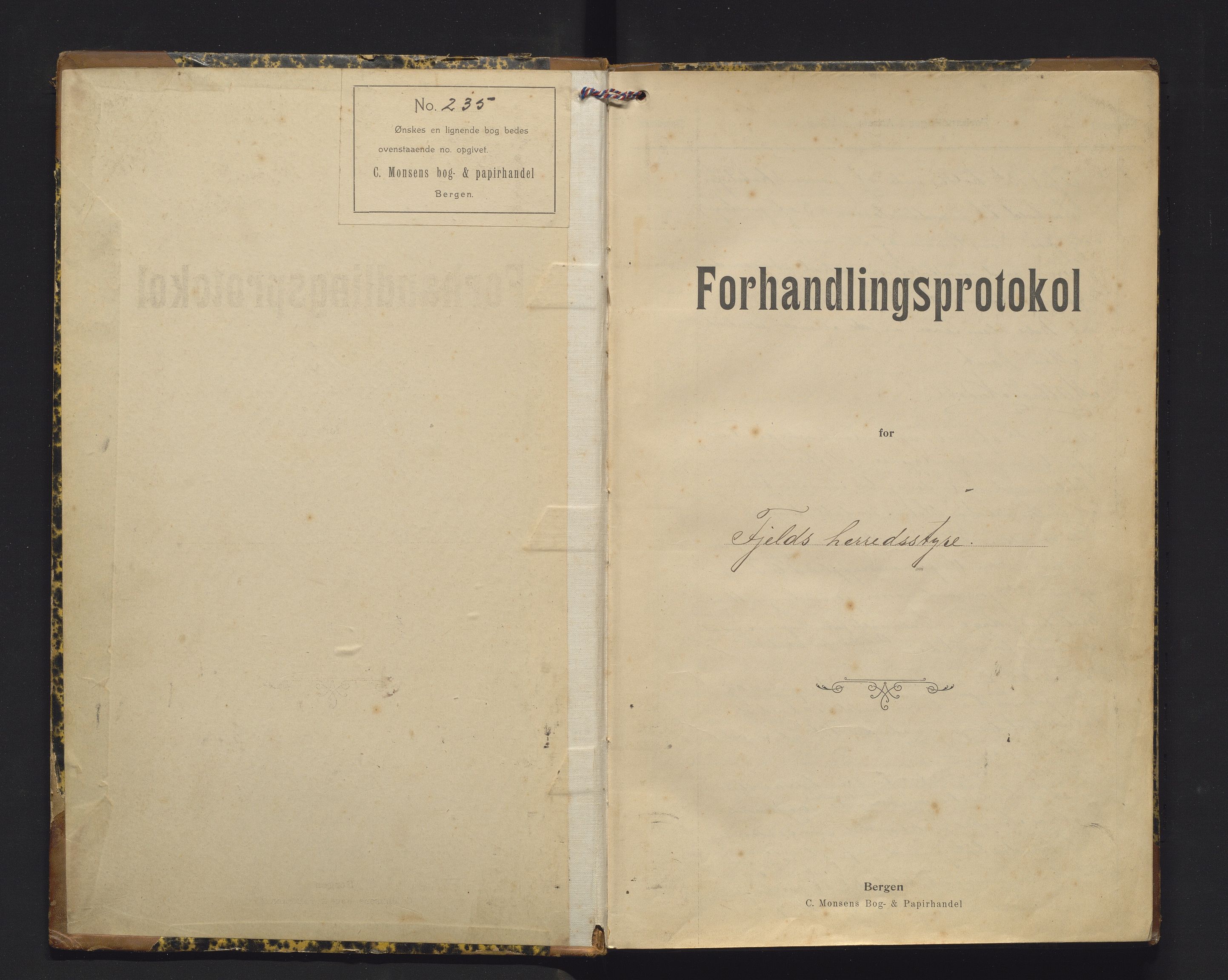 Fjell kommune. Formannskapet, IKAH/1246-021/A/Aa/L0003: Møtebok for Fjell formannskap og heradstyre, 1900-1906