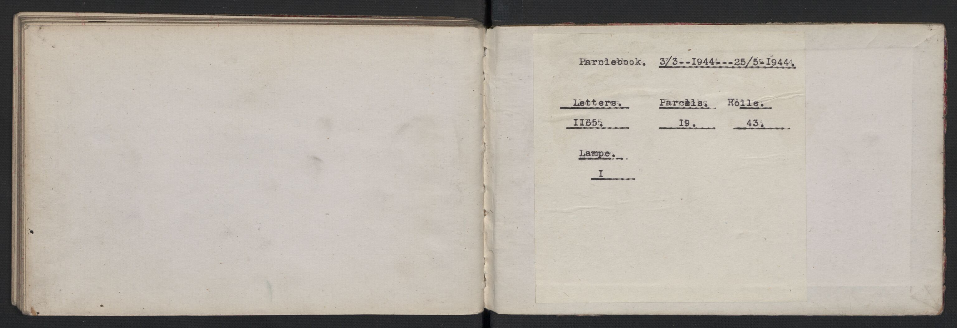 Forsvarets Overkommando. 2. kontor. Arkiv 8.3 (FO.II/8.3). Korrespondanse FD/E og FO.II, AV/RA-RAFA-7141/Dac/Dacb/L0002: Utgående postjournaler, 1941-1945, s. 143