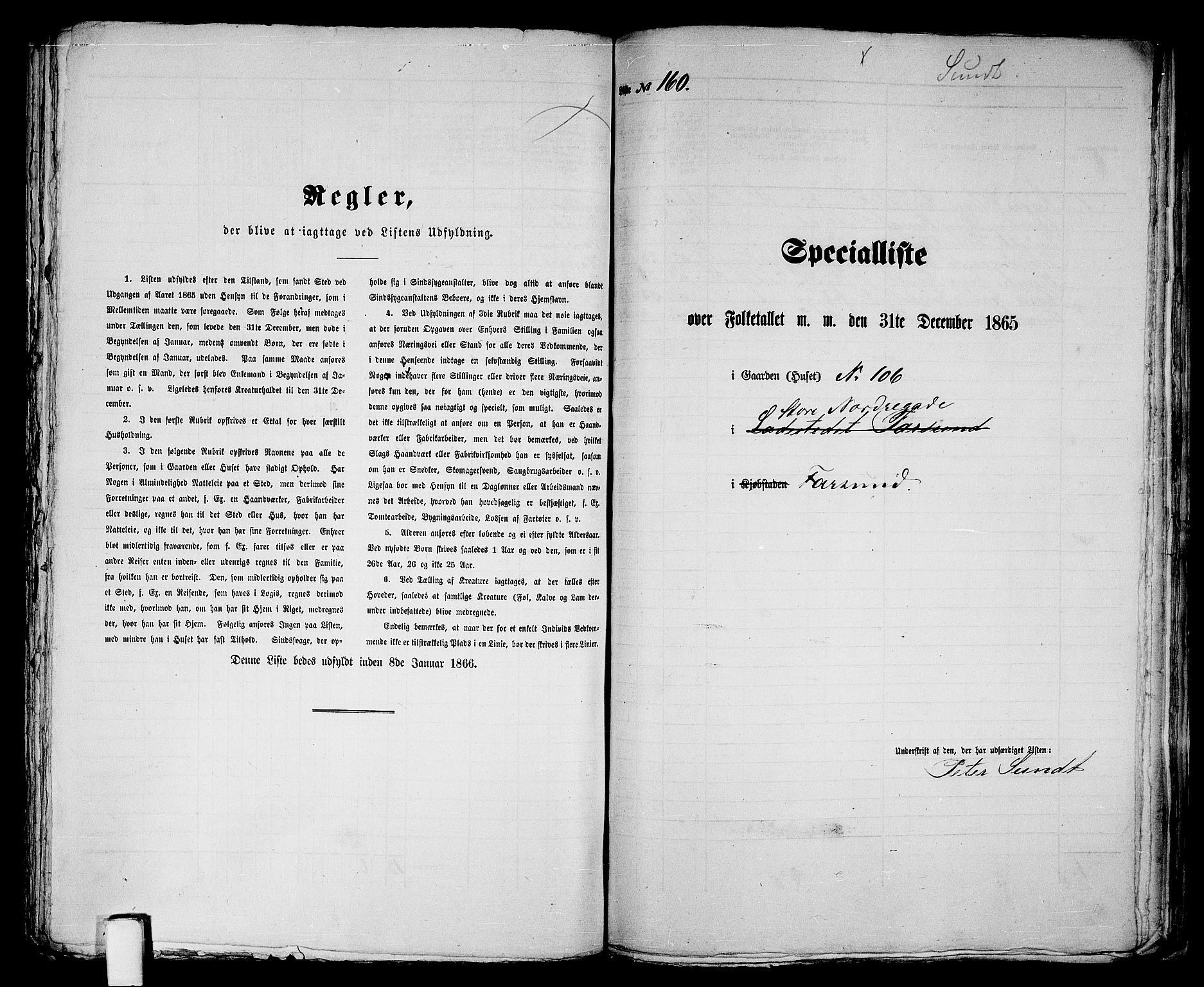 RA, Folketelling 1865 for 1003B Vanse prestegjeld, Farsund ladested, 1865, s. 326