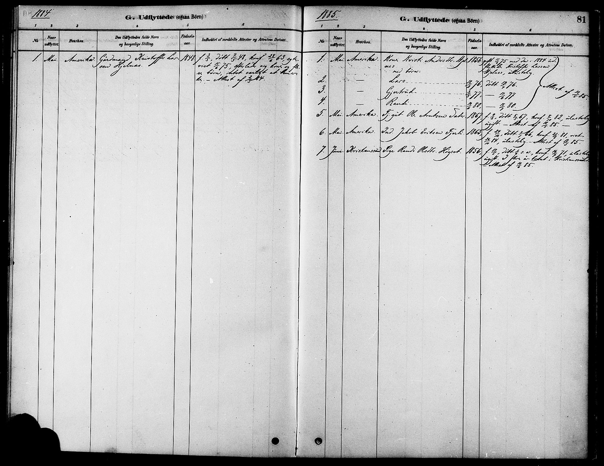 Ministerialprotokoller, klokkerbøker og fødselsregistre - Møre og Romsdal, SAT/A-1454/580/L0924: Ministerialbok nr. 580A01, 1878-1887, s. 81