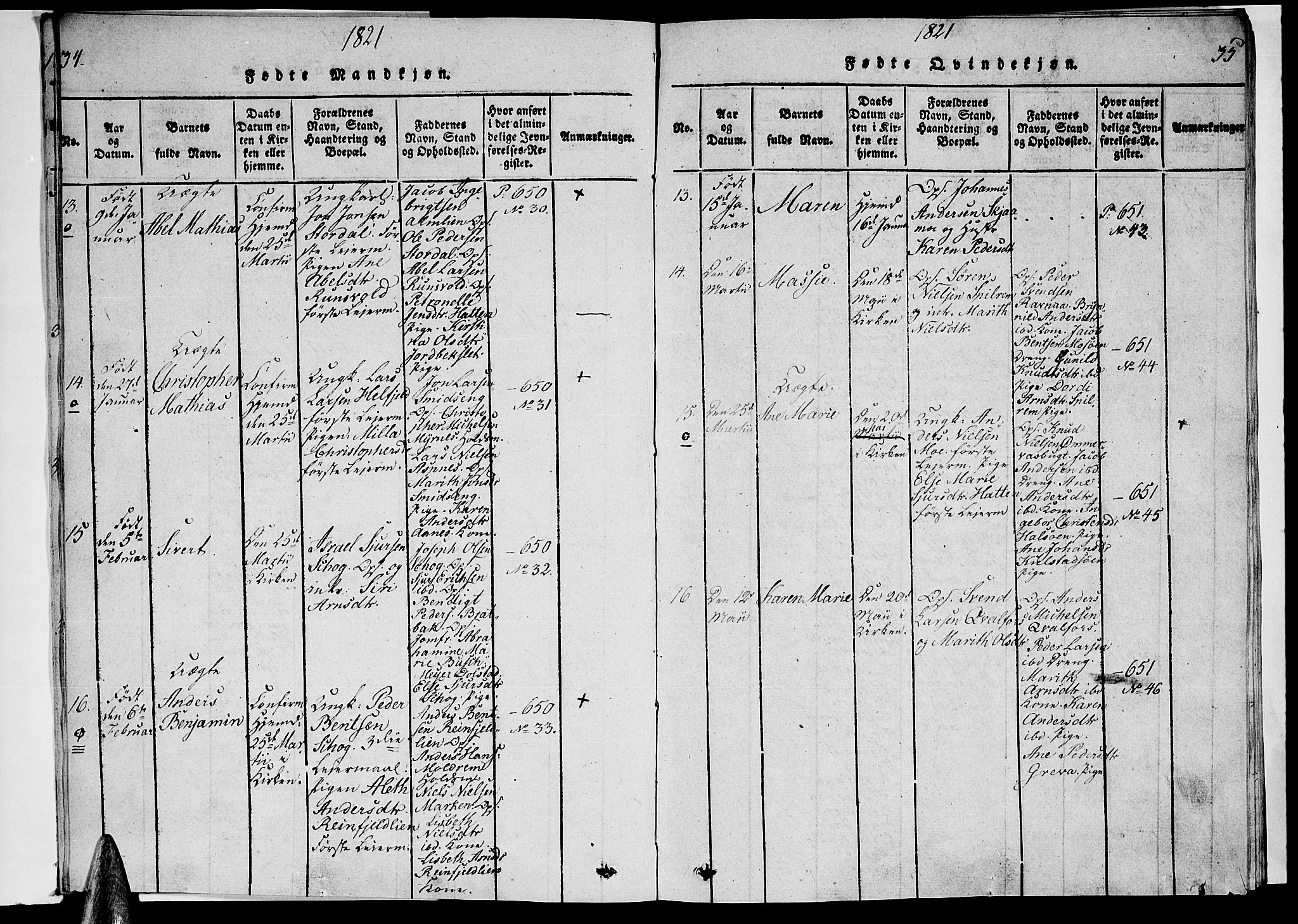 Ministerialprotokoller, klokkerbøker og fødselsregistre - Nordland, AV/SAT-A-1459/820/L0288: Ministerialbok nr. 820A09, 1820-1825, s. 34-35