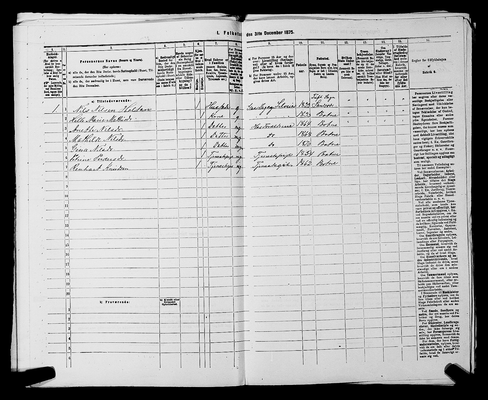 SAKO, Folketelling 1875 for 0715P Botne prestegjeld, 1875, s. 591