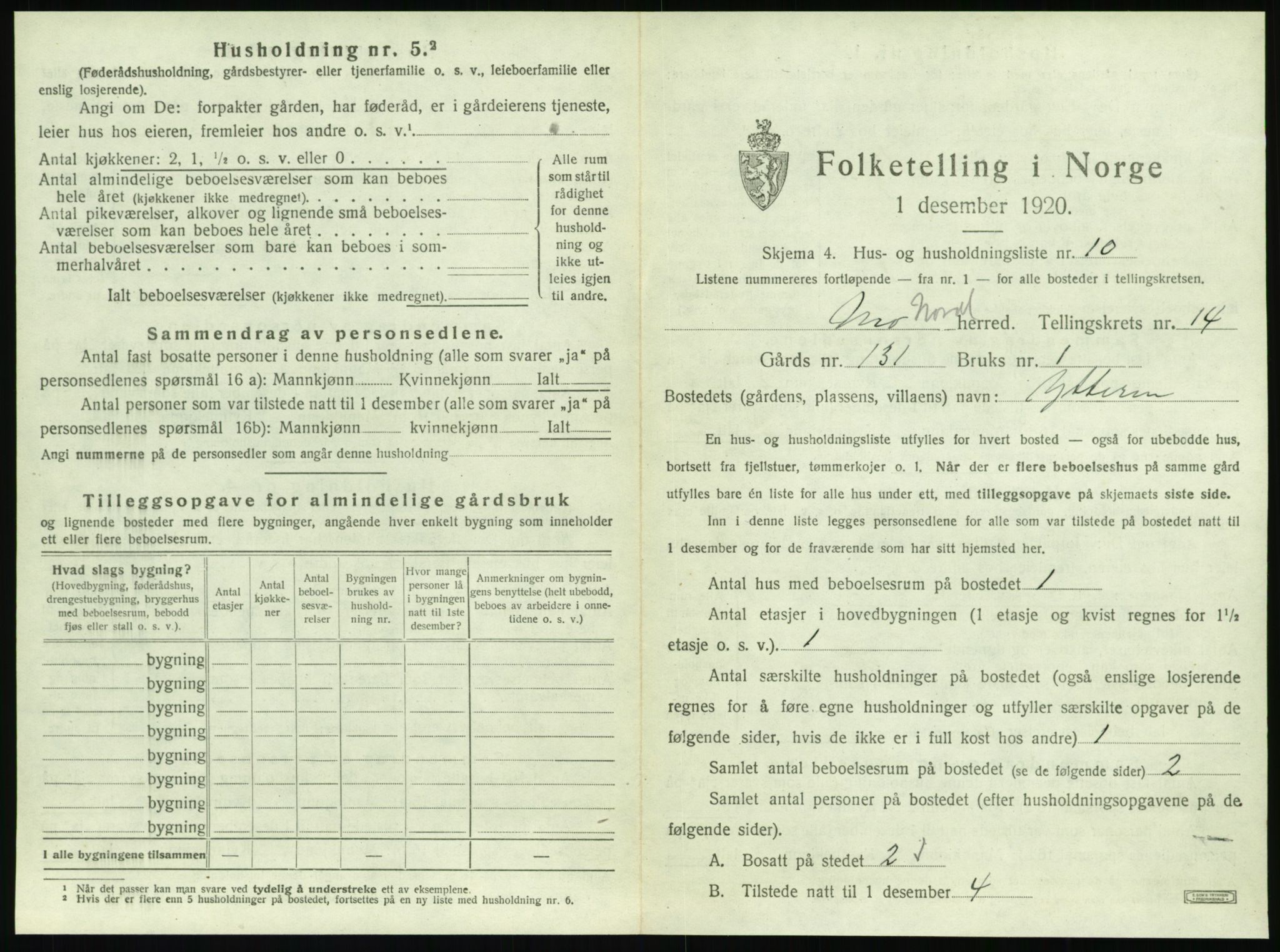 SAT, Folketelling 1920 for 1833 Mo herred, 1920, s. 1536