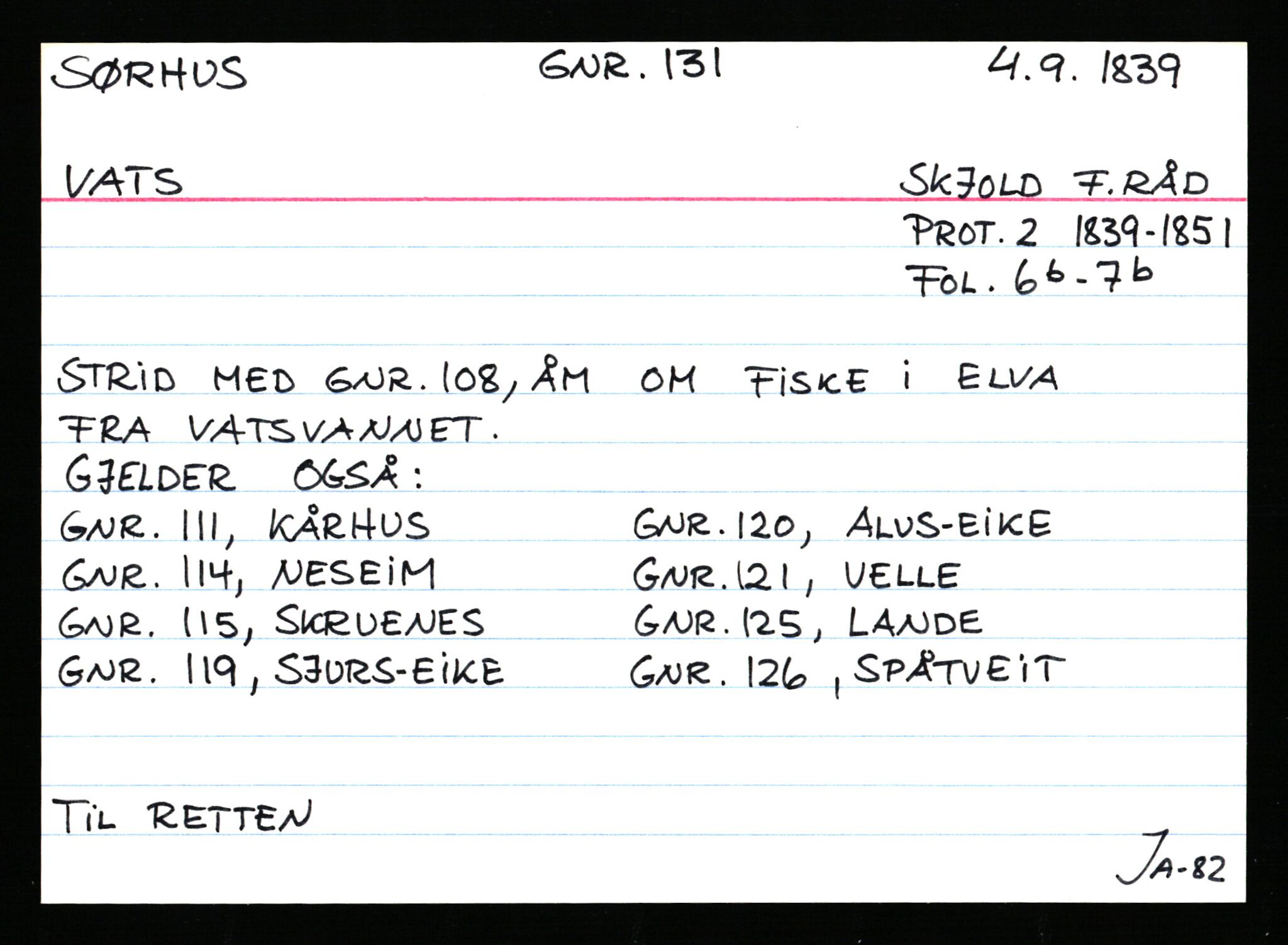 Statsarkivet i Stavanger, AV/SAST-A-101971/03/Y/Ym/L0059: Åstedskort sortert etter gårdsnavn: Sørhus - Tengesdal, 1600-1950, s. 4