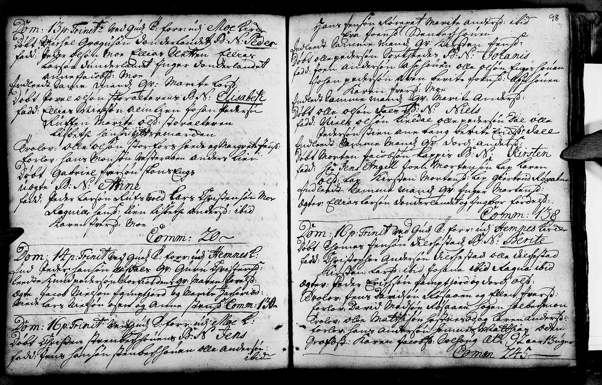 Ministerialprotokoller, klokkerbøker og fødselsregistre - Nordland, AV/SAT-A-1459/825/L0346: Ministerialbok nr. 825A02, 1729-1748, s. 98