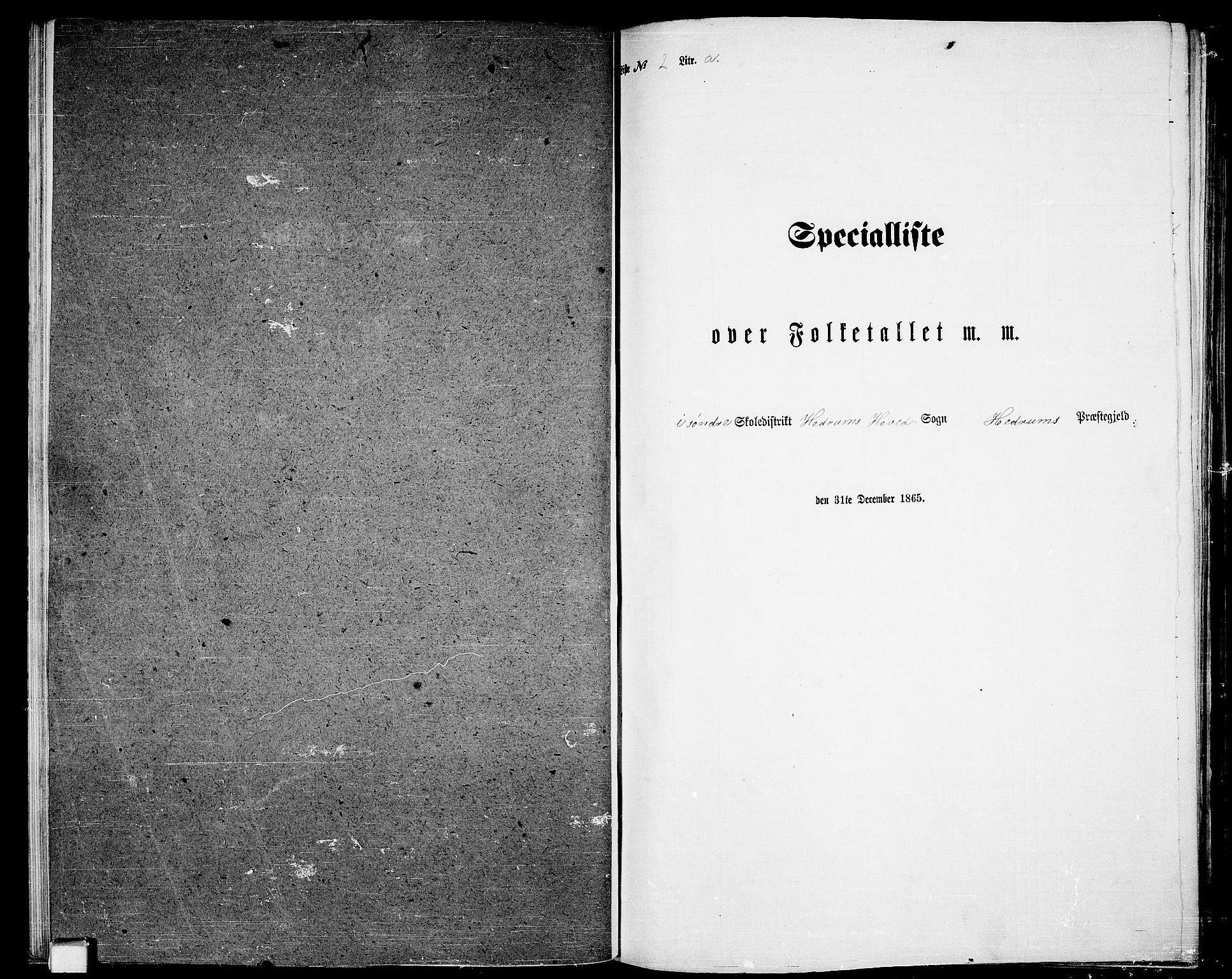 RA, Folketelling 1865 for 0727P Hedrum prestegjeld, 1865, s. 31