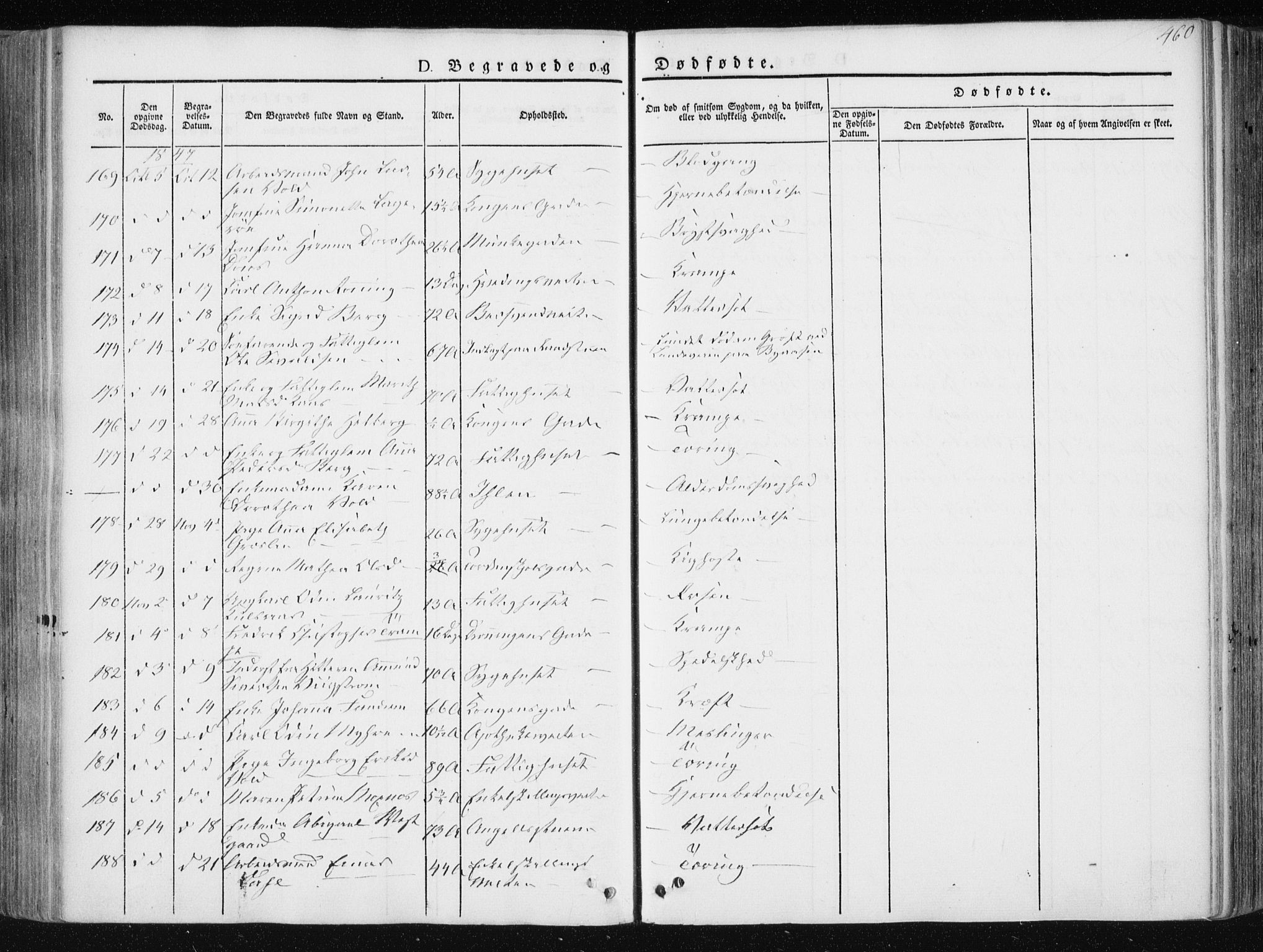 Ministerialprotokoller, klokkerbøker og fødselsregistre - Sør-Trøndelag, SAT/A-1456/601/L0049: Ministerialbok nr. 601A17, 1839-1847, s. 460