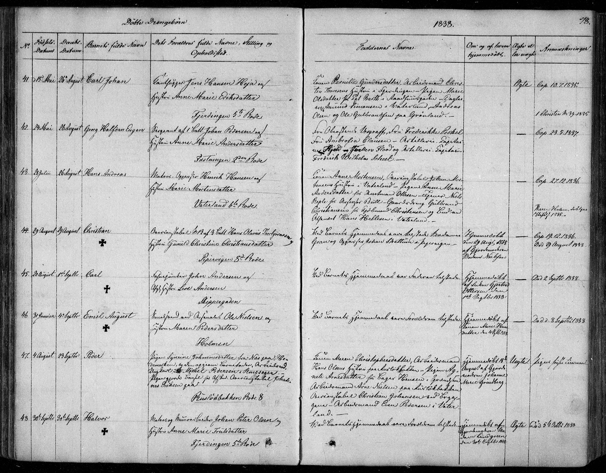 Garnisonsmenigheten Kirkebøker, SAO/A-10846/F/Fa/L0006: Ministerialbok nr. 6, 1828-1841, s. 78