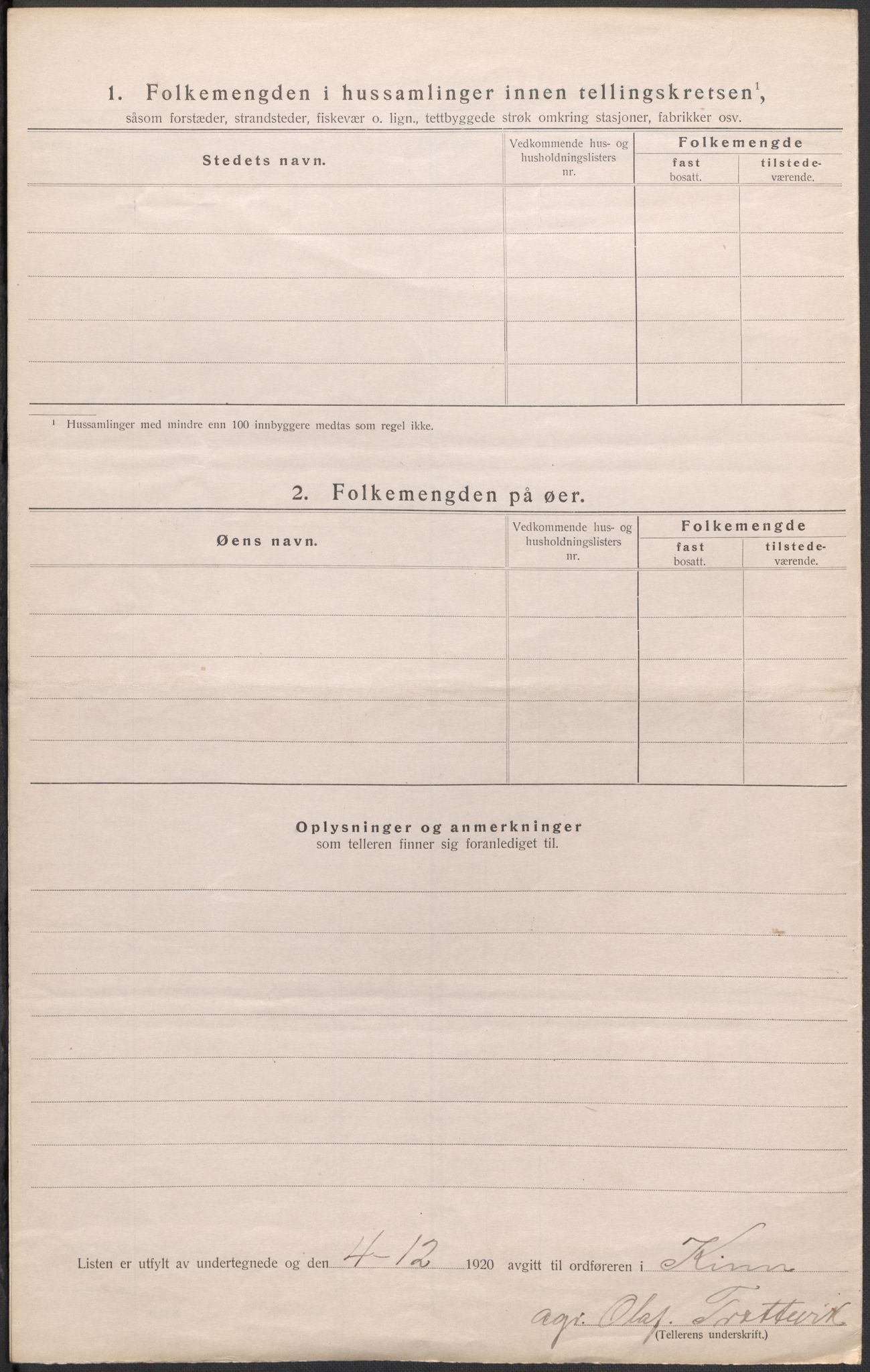 SAB, Folketelling 1920 for 1437 Kinn herred, 1920, s. 22